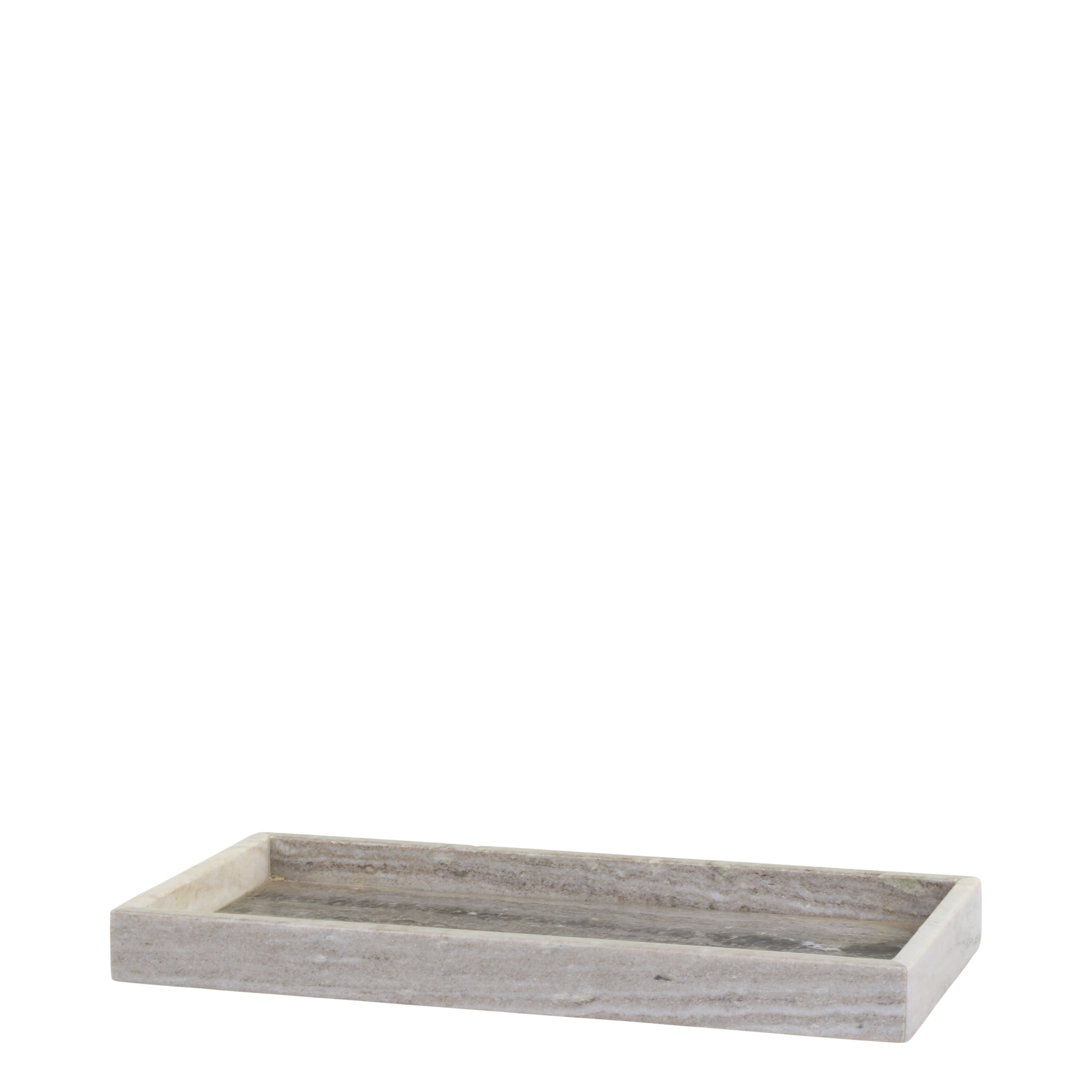 Marmor Tablett Morlaix – 45 cm lang, Latte