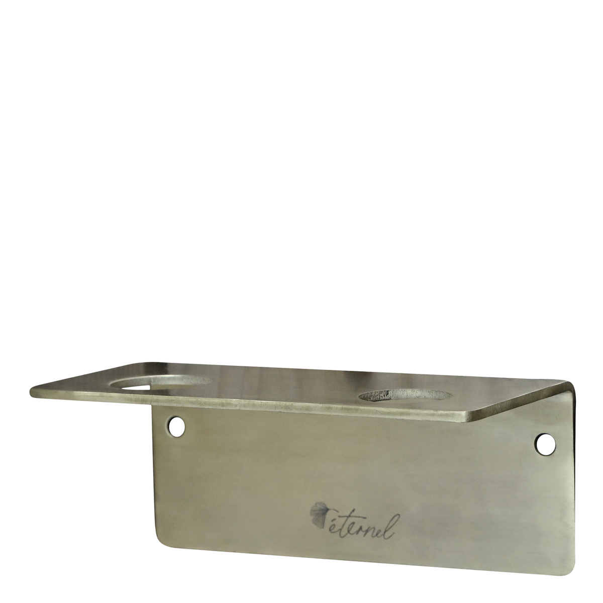 Wandregal für Dispenser aus Edelstahl, Messing