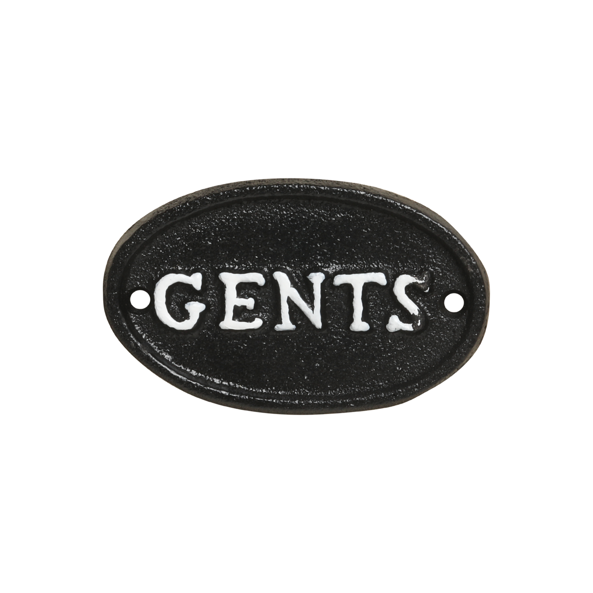 Gusseisen-Schild Gents antique schwarz 6 cm