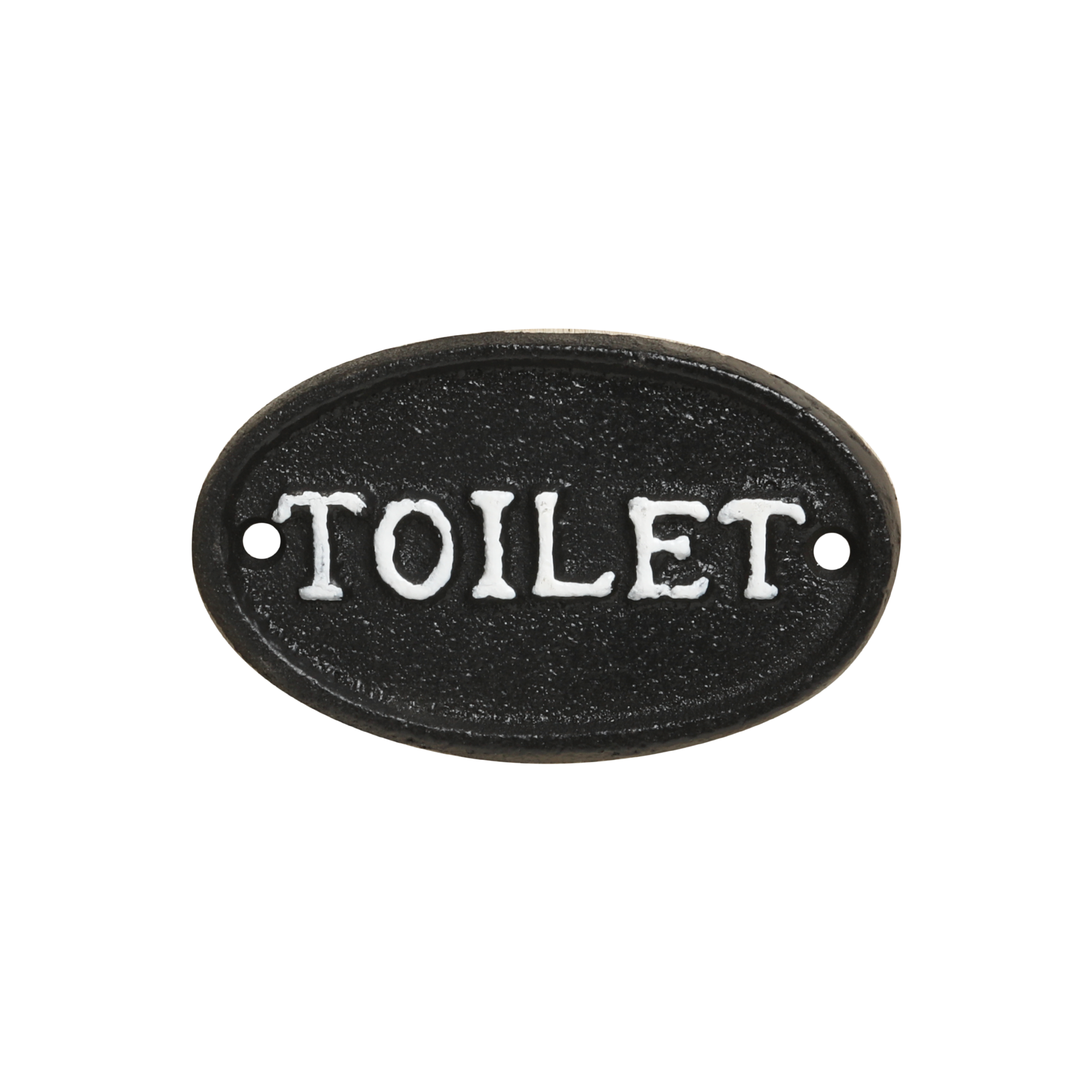 Sign Toilet H9.5/L6 cm antique black