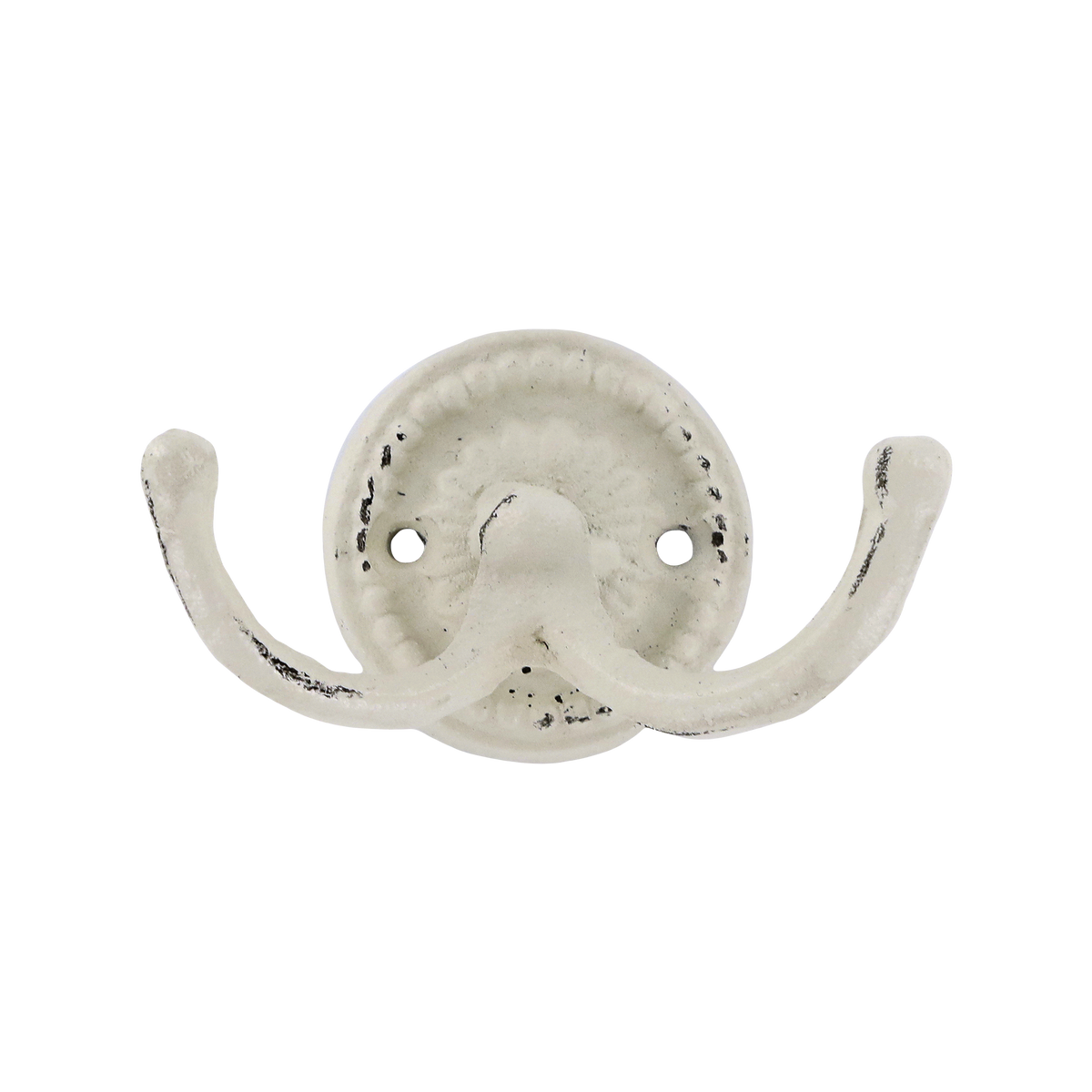 Deko Haken aus Eisen in Creme – 6,5 cm breit