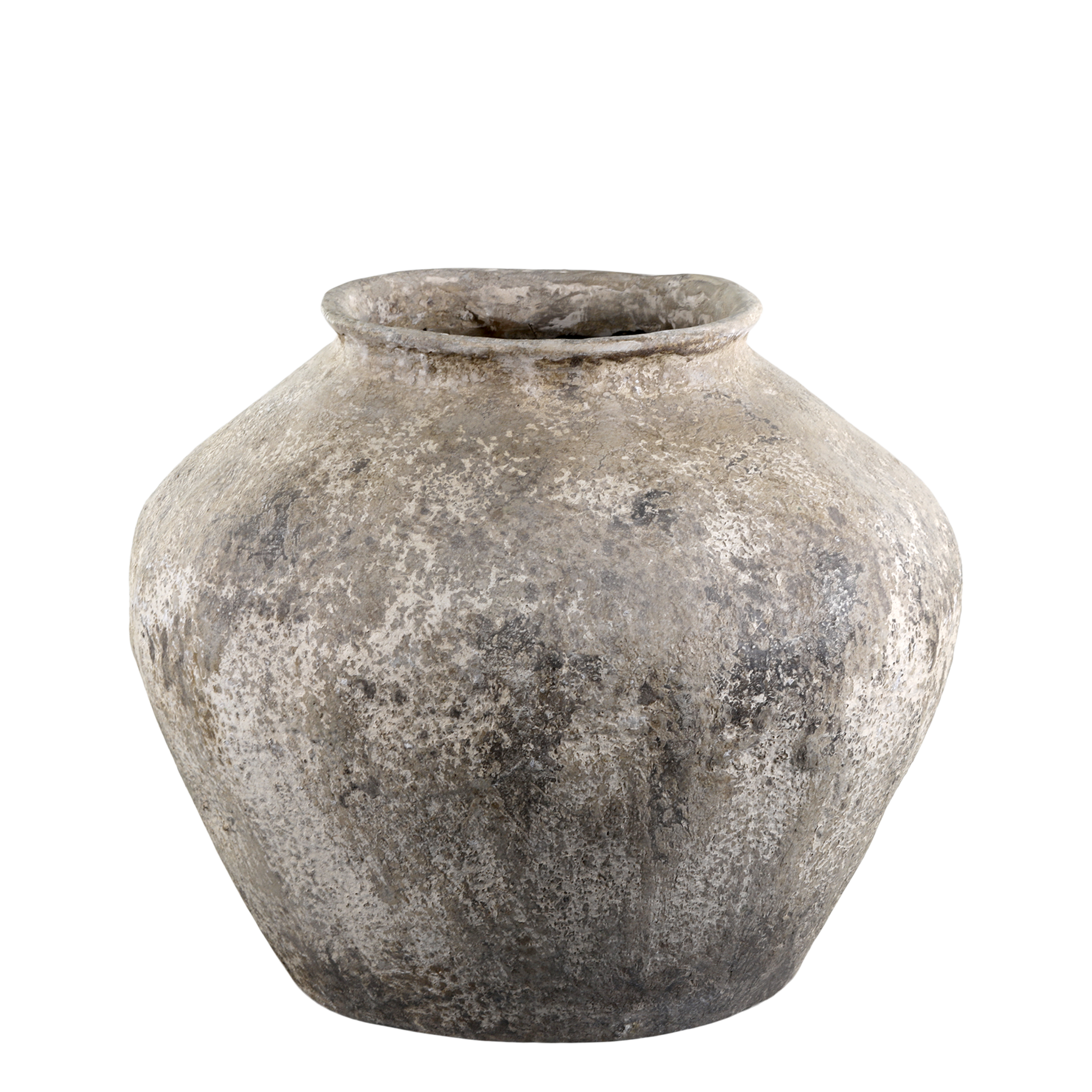 Vase Antique Creme aus Polyresin, 30 cm hoch