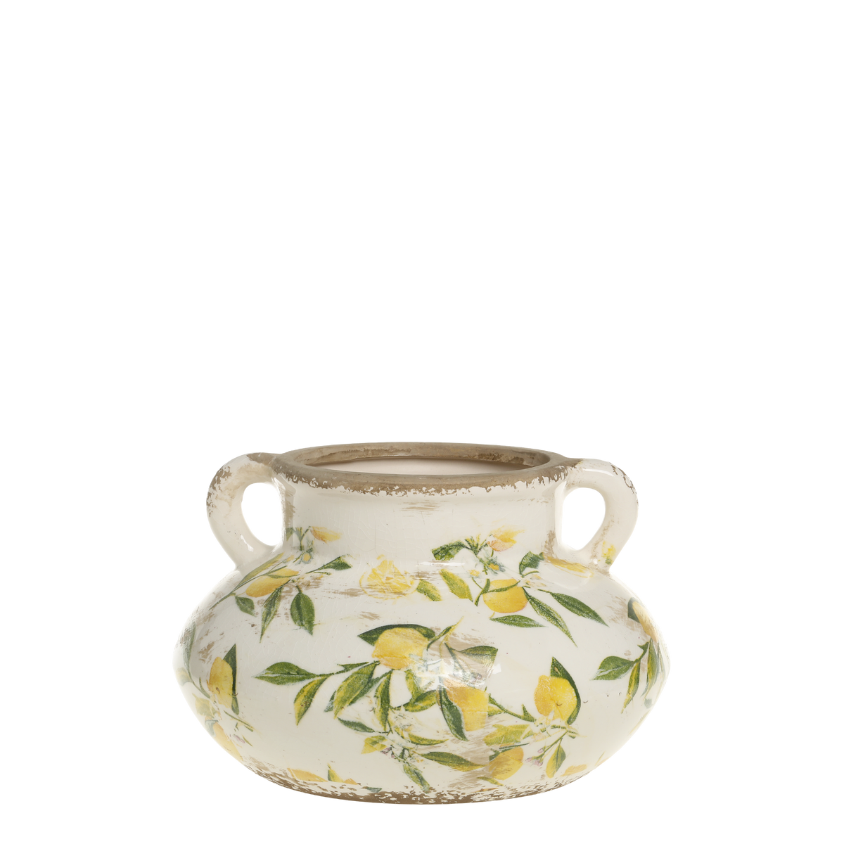 Limone Blumentopf mit Zitronenmotiv, 20 cm Durchmesser