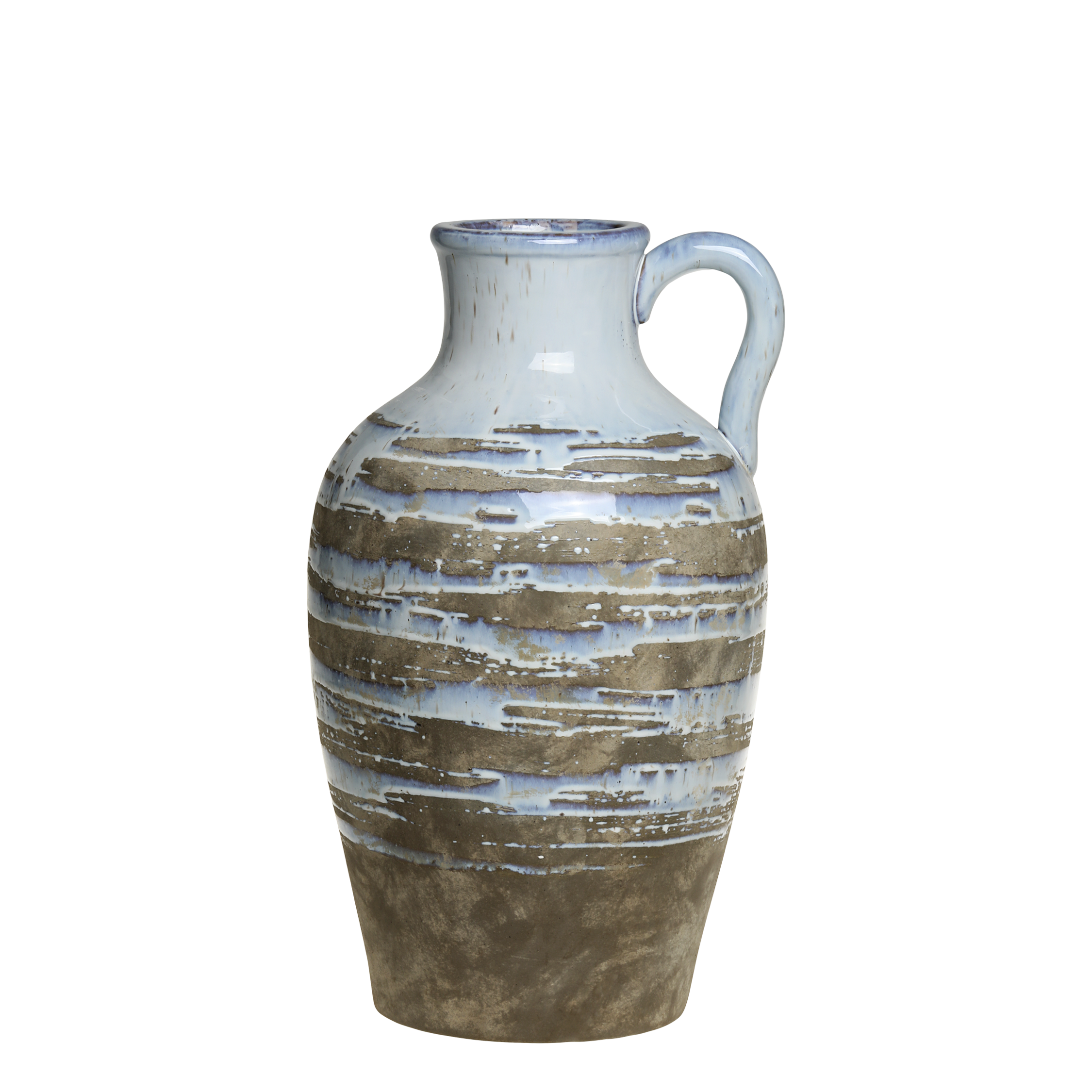 Maxim Vase mit Griff, 50 cm hoch, opal