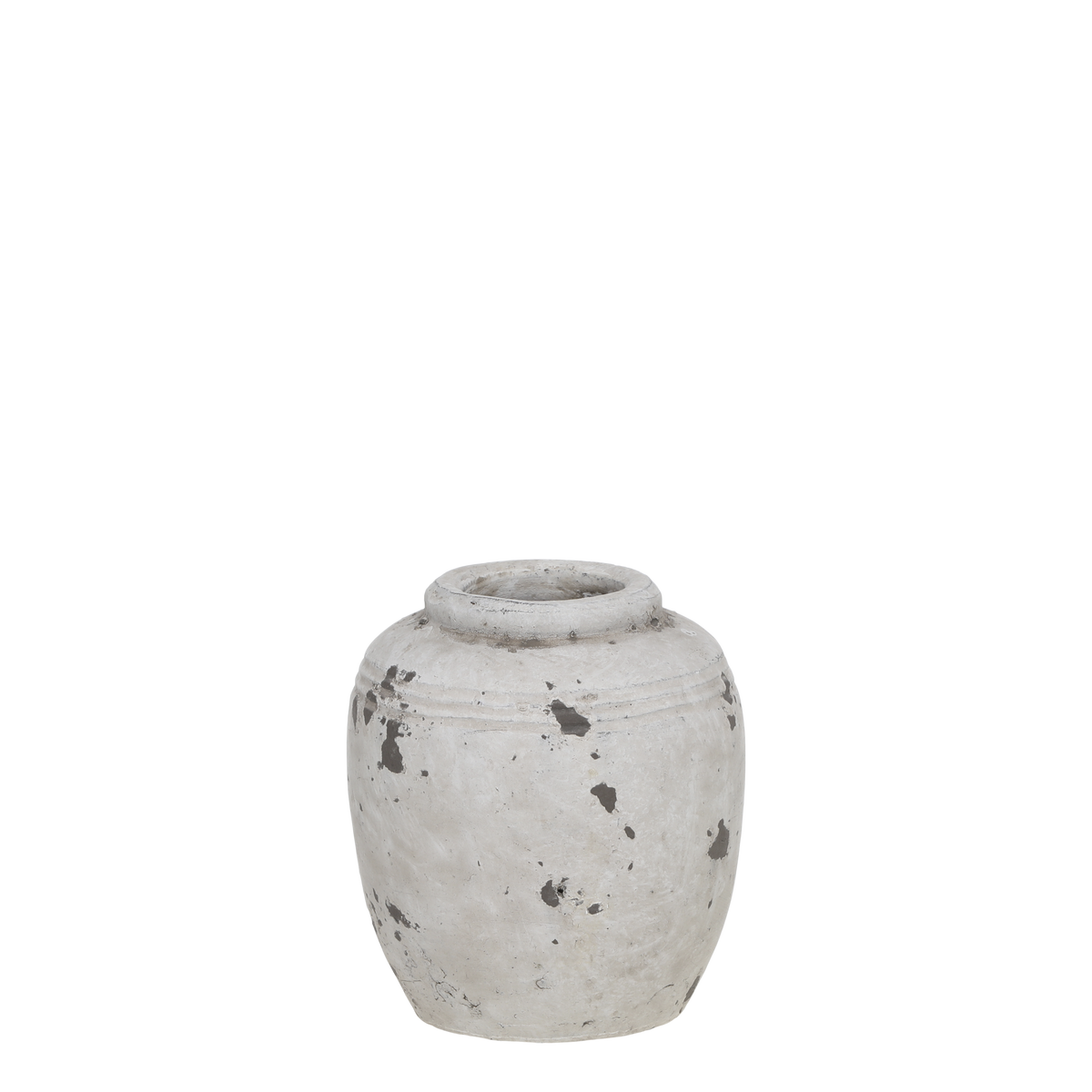 Frejus Vase aus Terrakotta, 12,5 cm hoch, creme