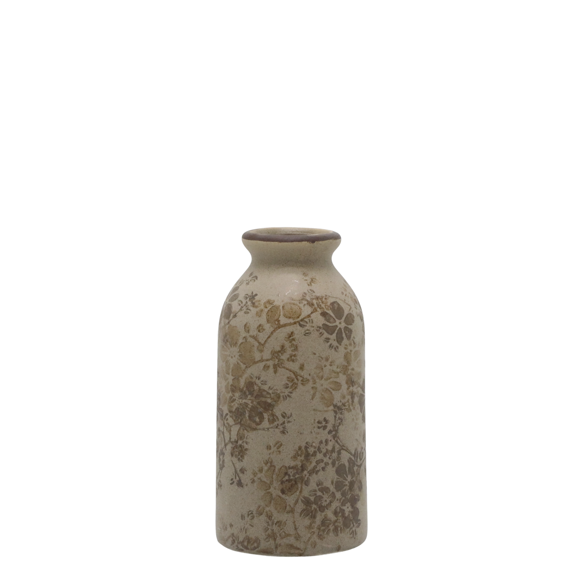 Vase Melun in Latte – Keramik, 15,5 cm hoch