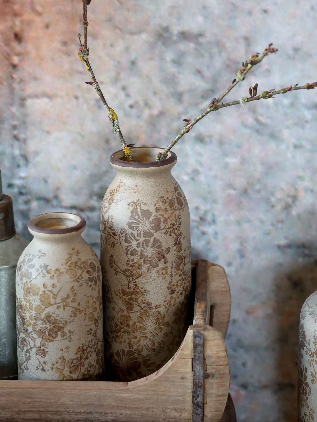 Vase Melun in Latte – Keramik, 15,5 cm hoch