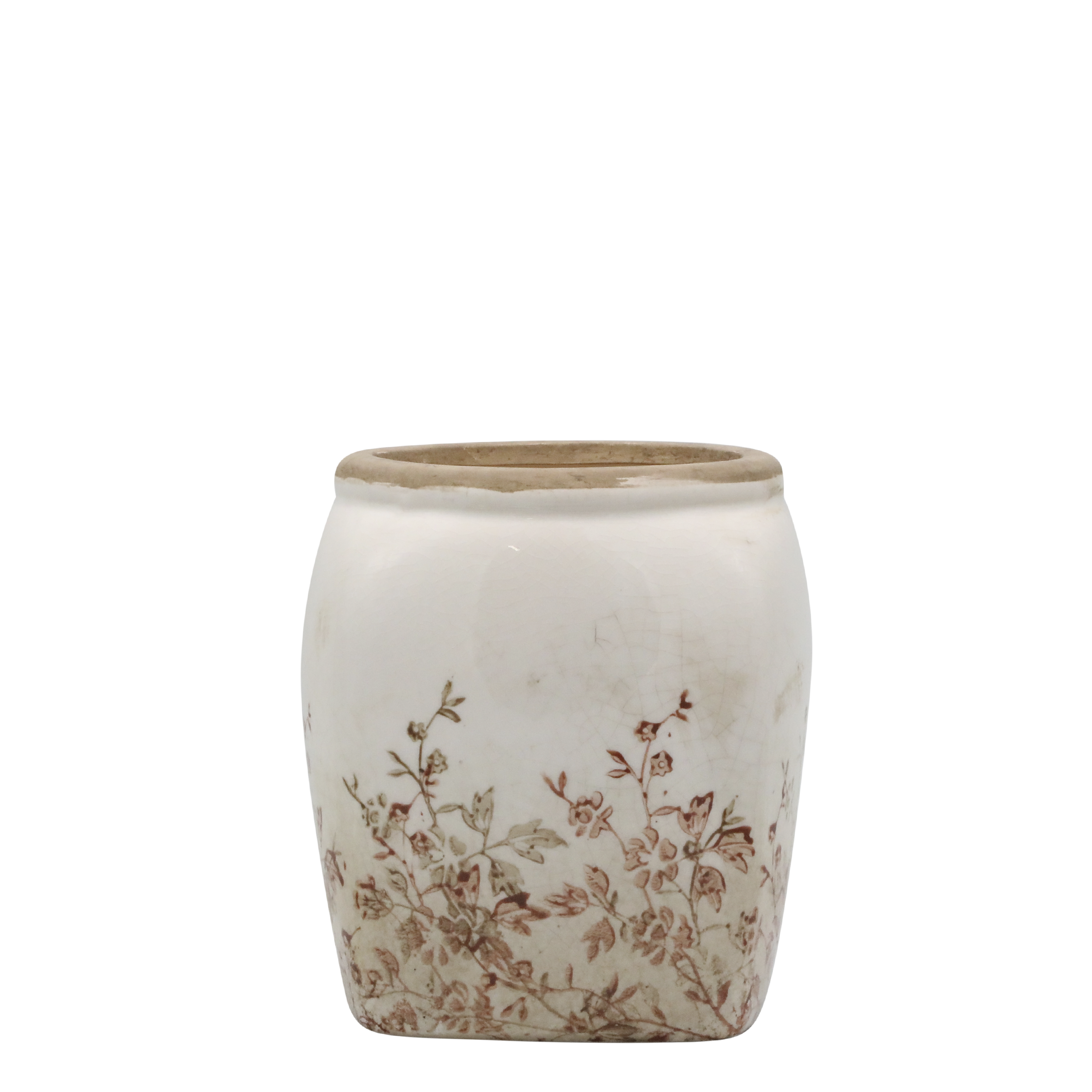 Chaville Übertopf aus Keramik, creme, 15 cm hoch