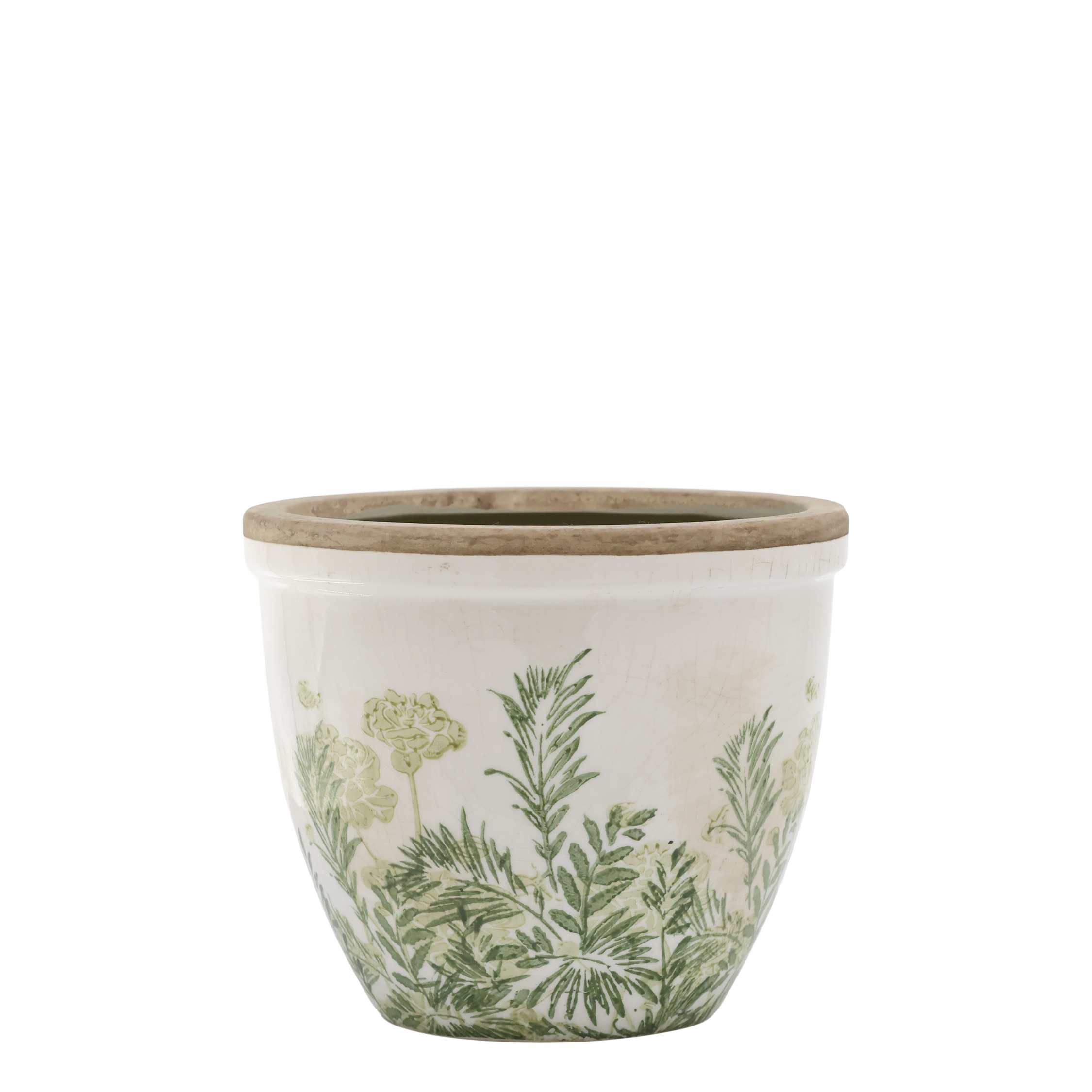 Laval Übertopf Blumendruck, Keramik, 13 cm hoch