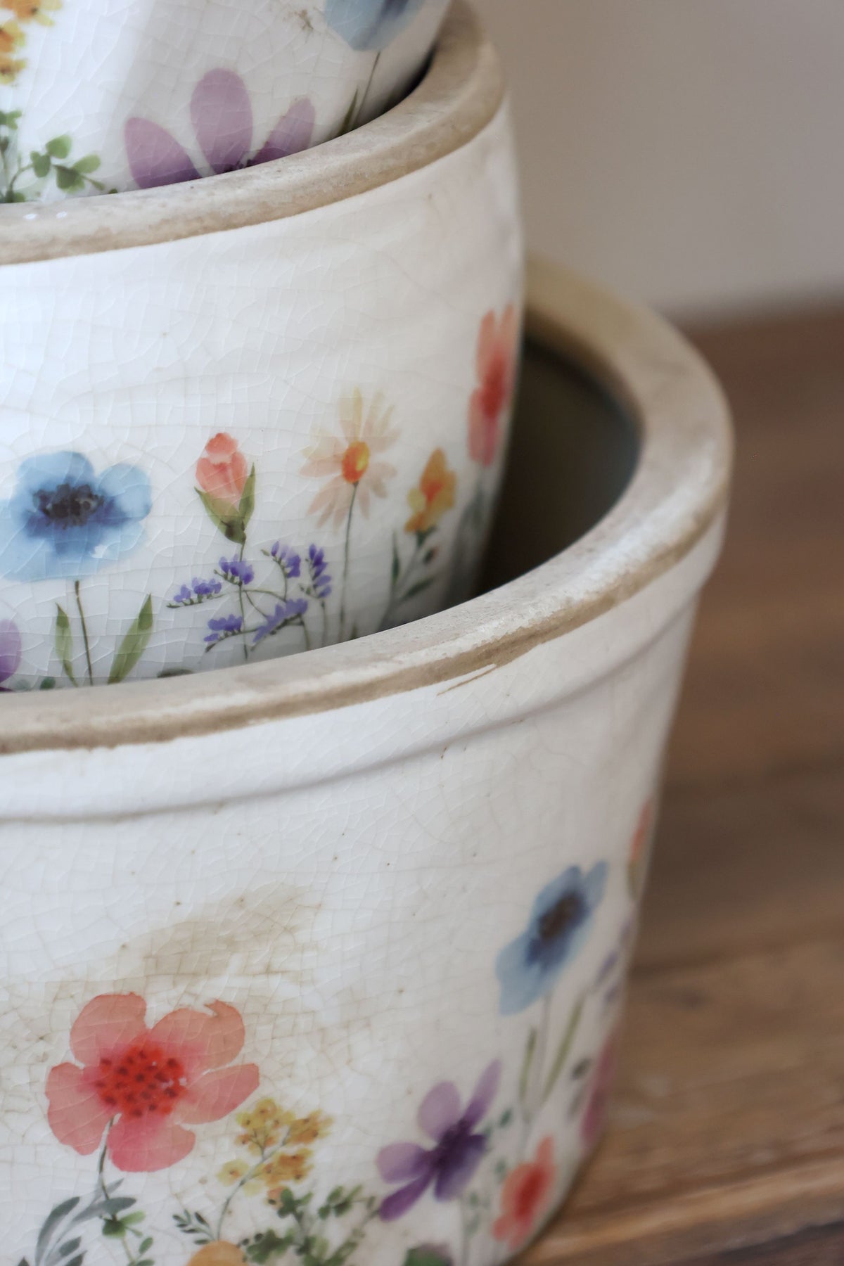 Übertopf für Blumen aus Keramik, Fleurville, 16,5 cm