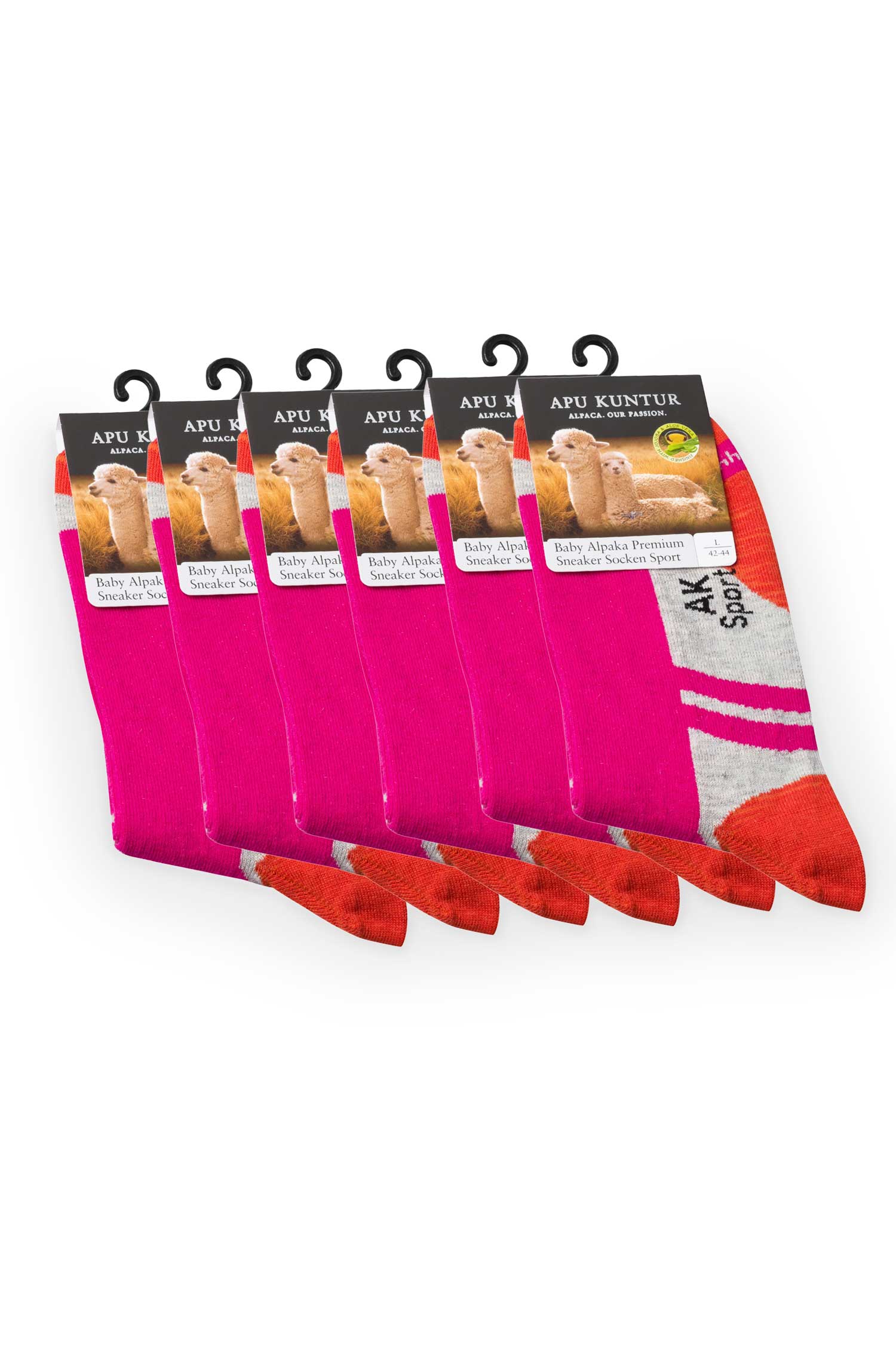 6er-Pack Premium SPORT SNEAKER SOCKE  in Naturfaser Qualität