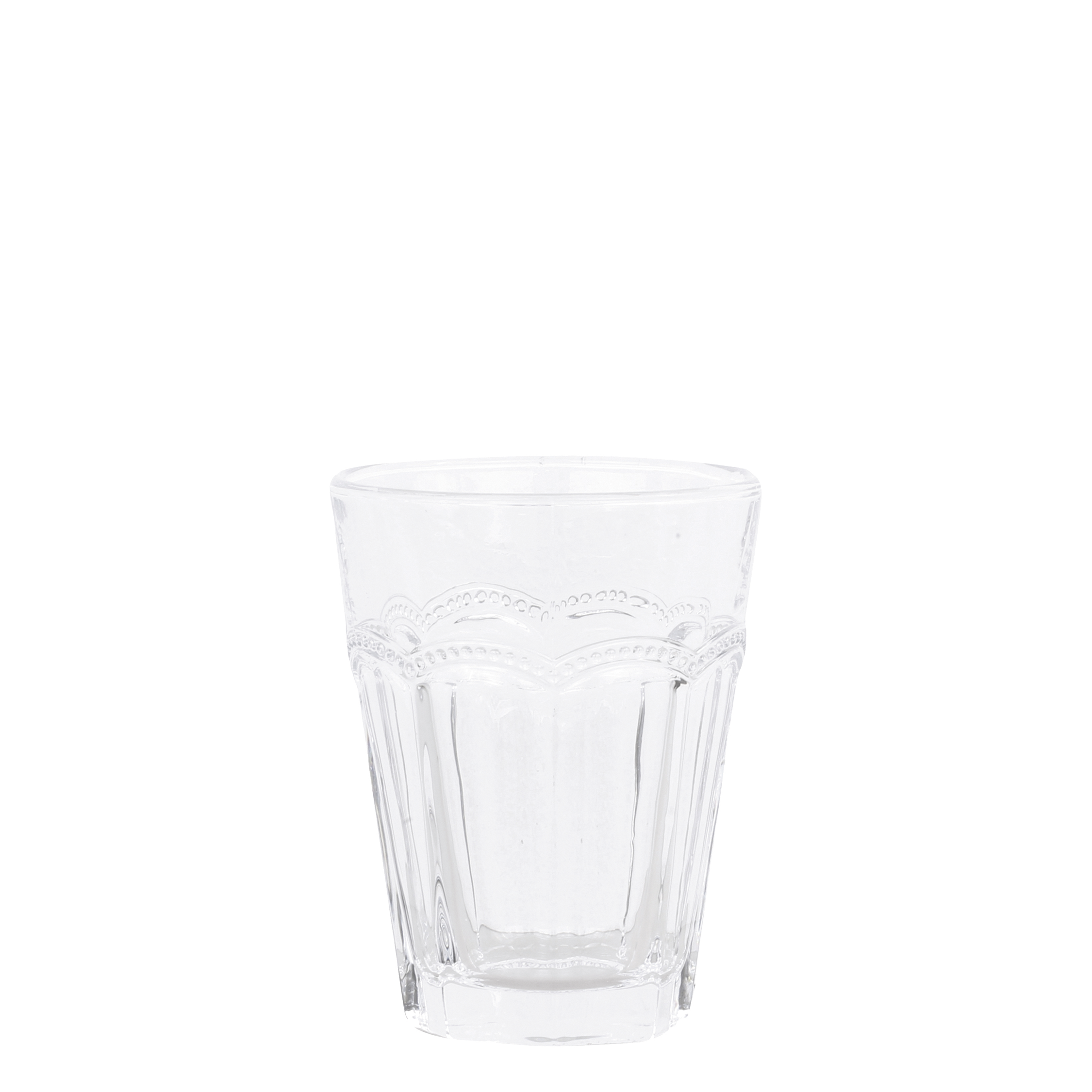 Antoinette Glasbecher mit Perlenkante, 30 cl, 11 cm hoch