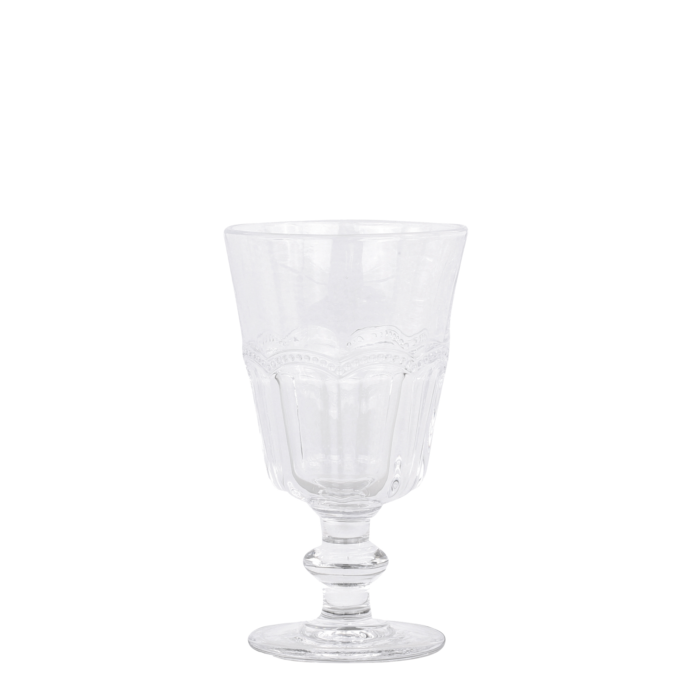 Weinglas auf Flasche: Antoinette mit Perlenkante, 25 cl