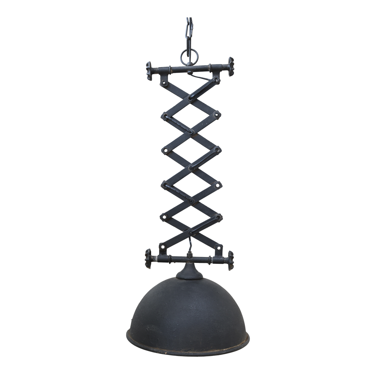 Deckenlampe Factory Antik-Schwarz, Eisen, höhenverstellbar