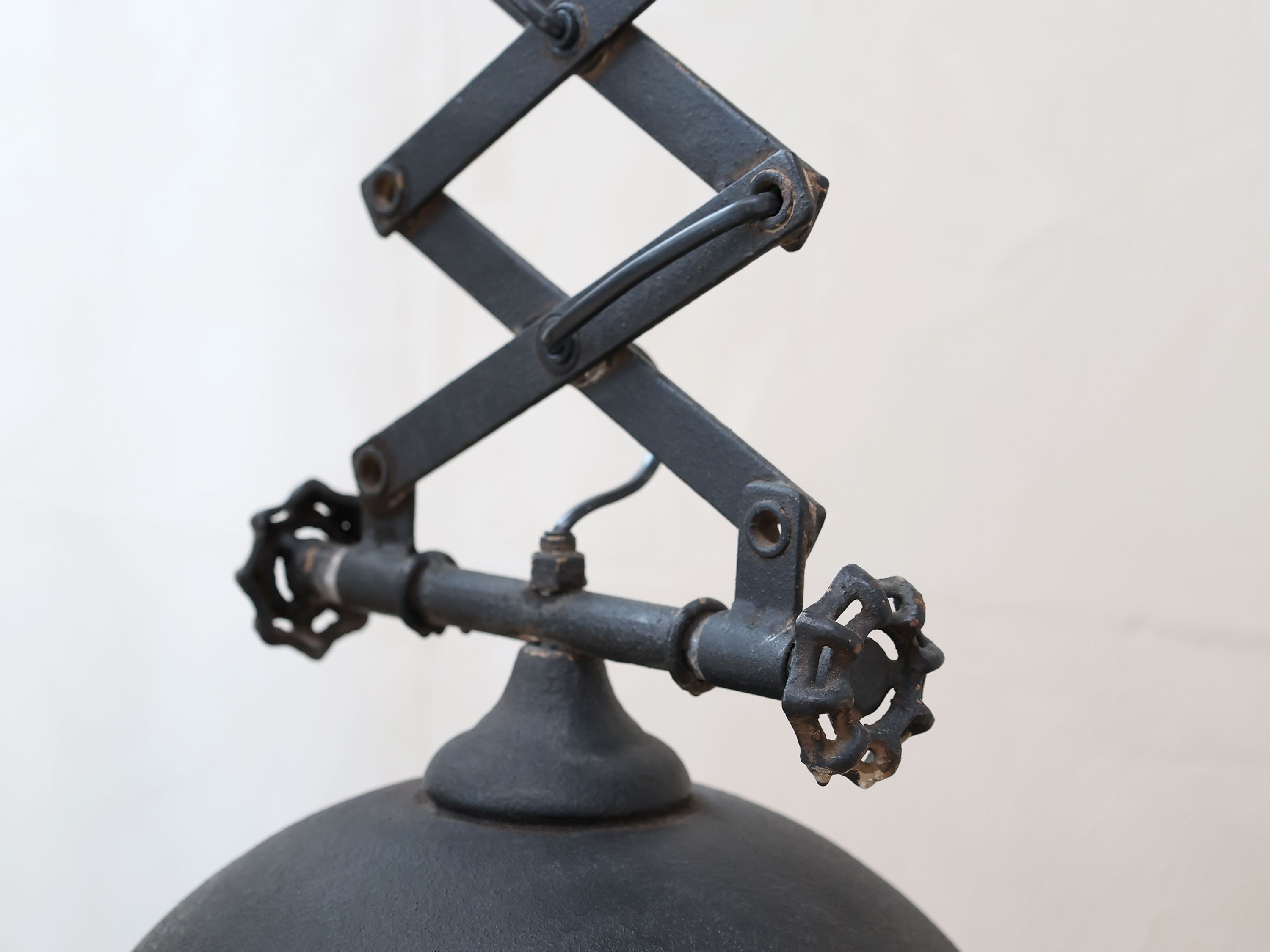Deckenlampe Factory Antik-Schwarz, Eisen, höhenverstellbar