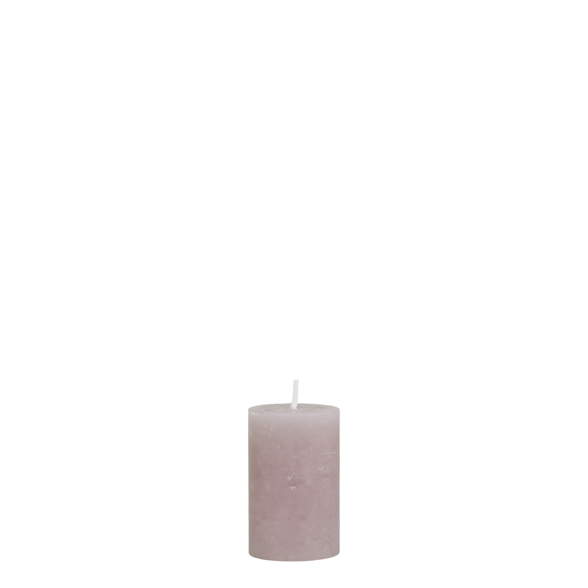 Stumpenkerze Macon in Taupe, 8 cm hoch
