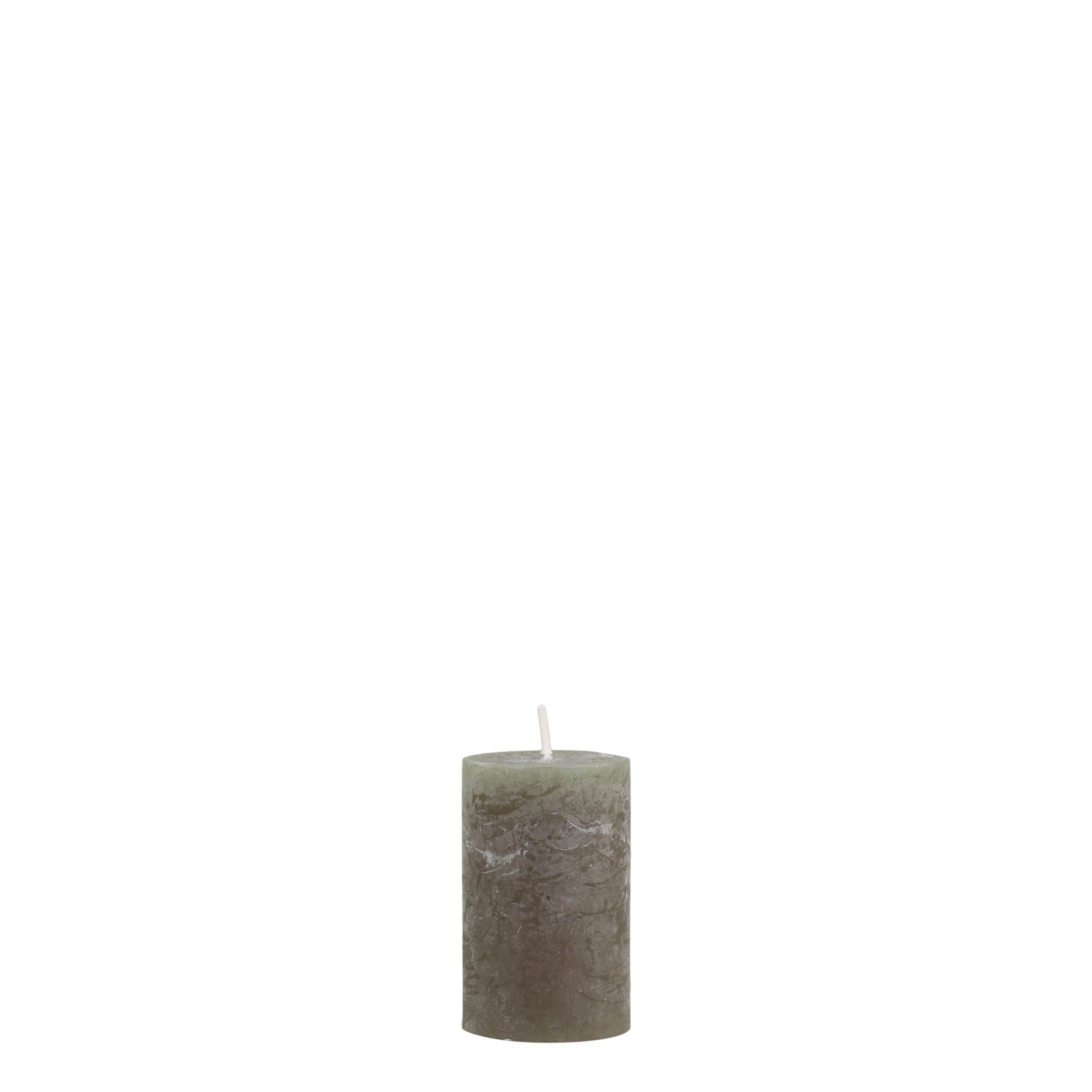 Stumpenkerze Macon in Oliv, 8 cm hoch, 5 cm Durchmesser