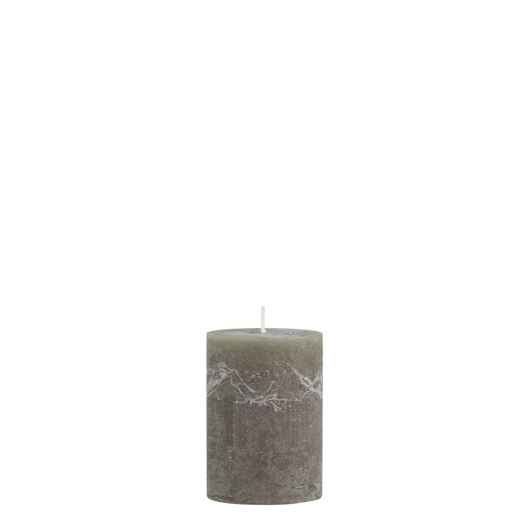 Stumpenkerze Macon oliv 10 cm hoch 40 Stunden Brenndauer