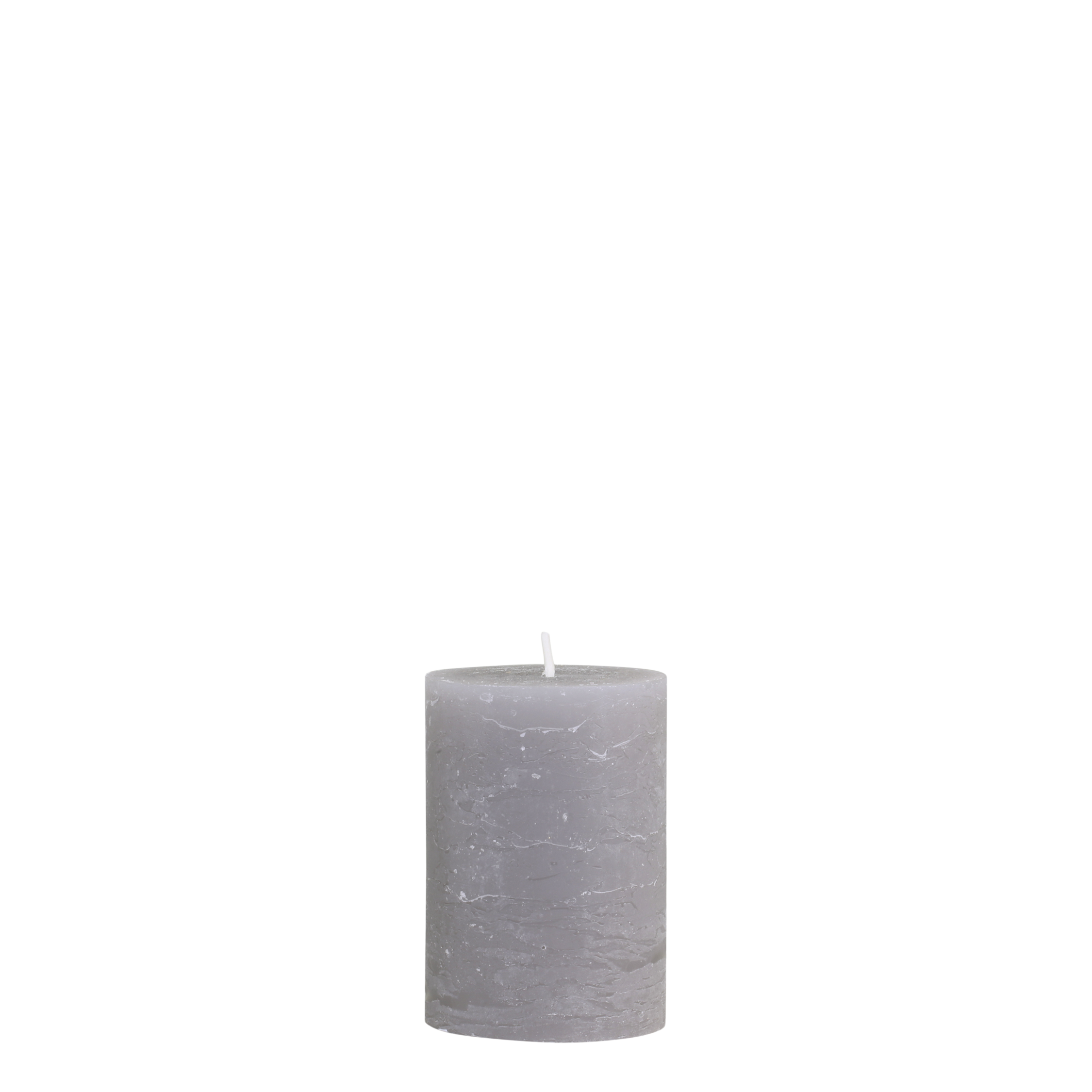 Stumpenkerze Macon in Französisch Grau, 10 cm hoch