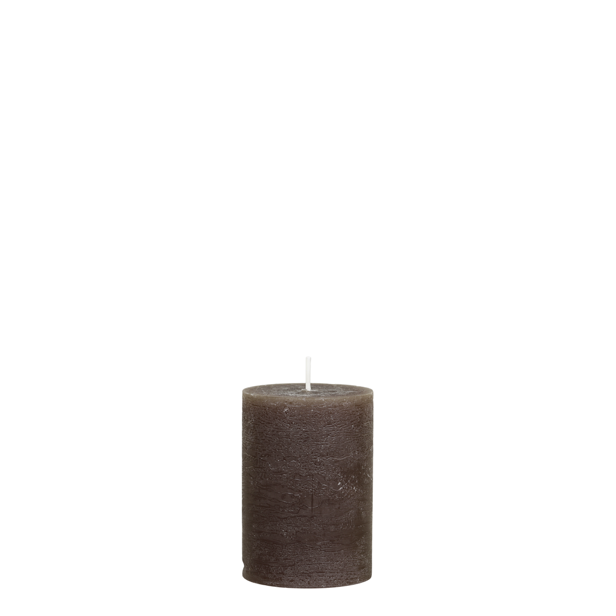 Stumpenkerze Macon in Coffee, 10 cm hoch, 7 cm Durchmesser