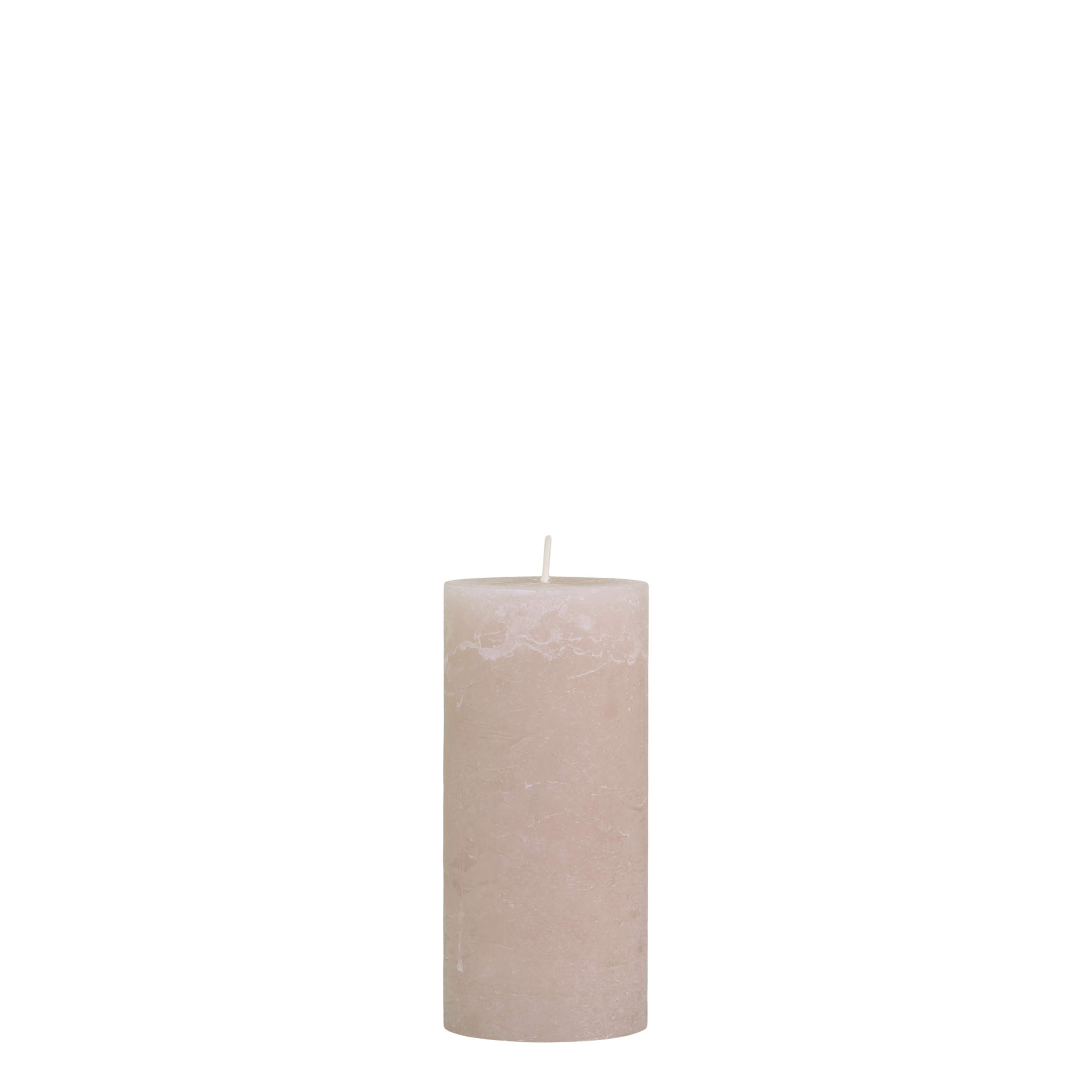Stumpenkerze Macon in Staubig Rosa, 15 cm hoch