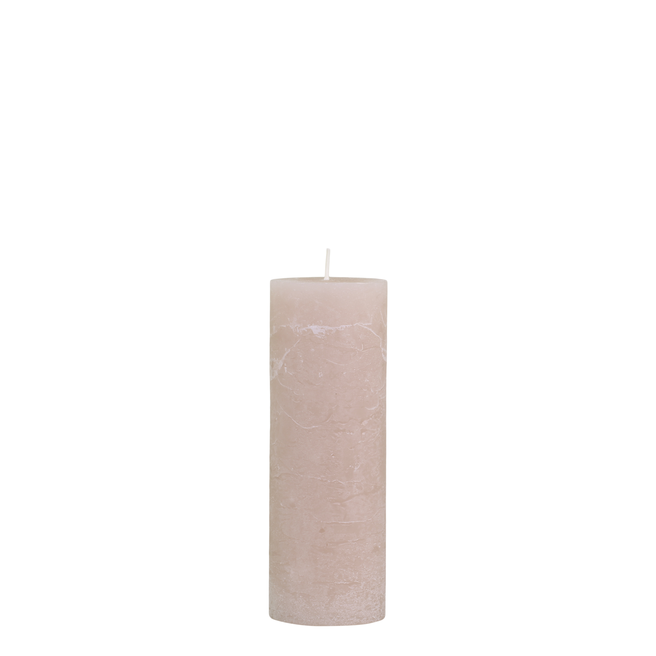 Stumpenkerze Macon in Staubrosa, 20 cm hoch