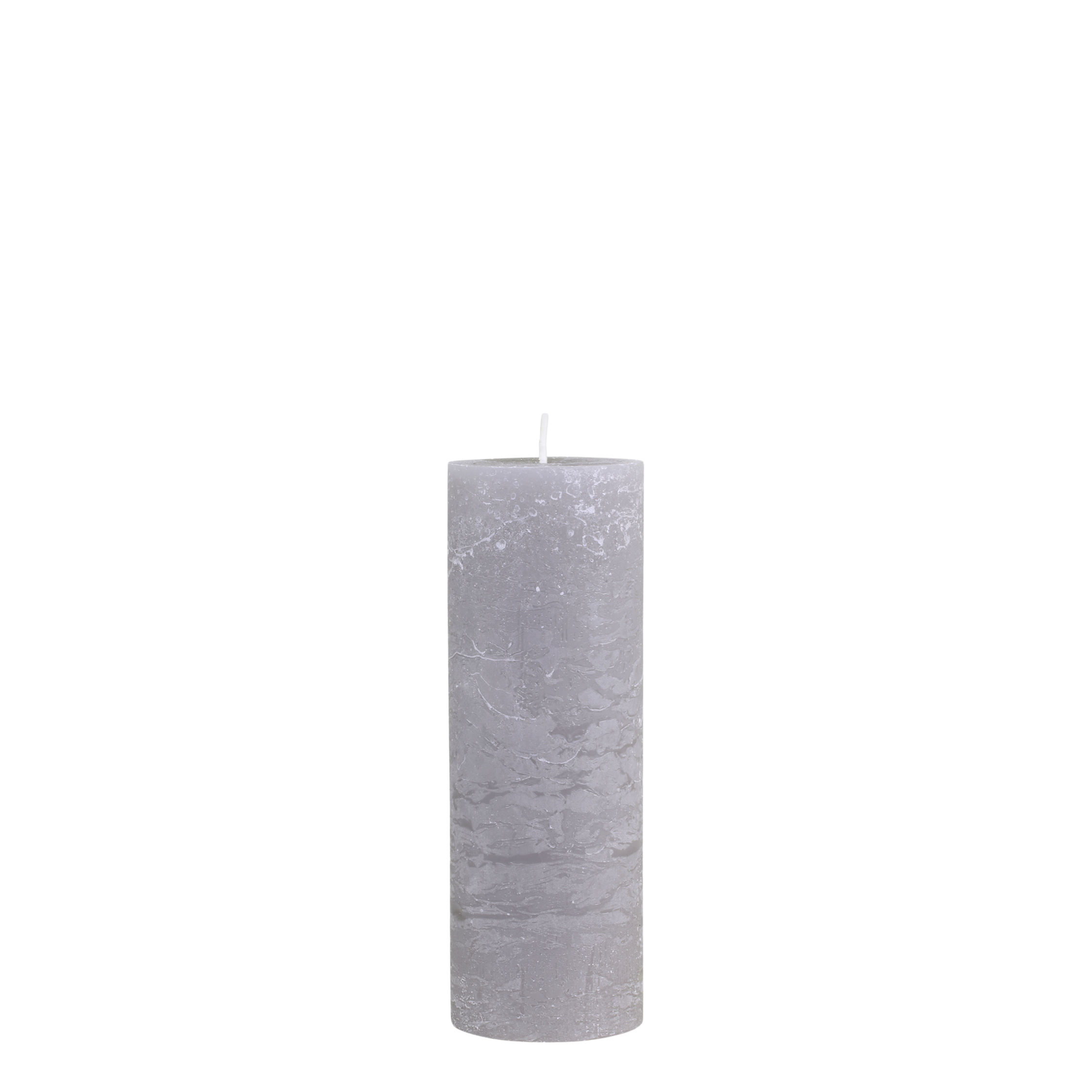 Stumpenkerze Macon in Französisch Grau, 20 cm hoch