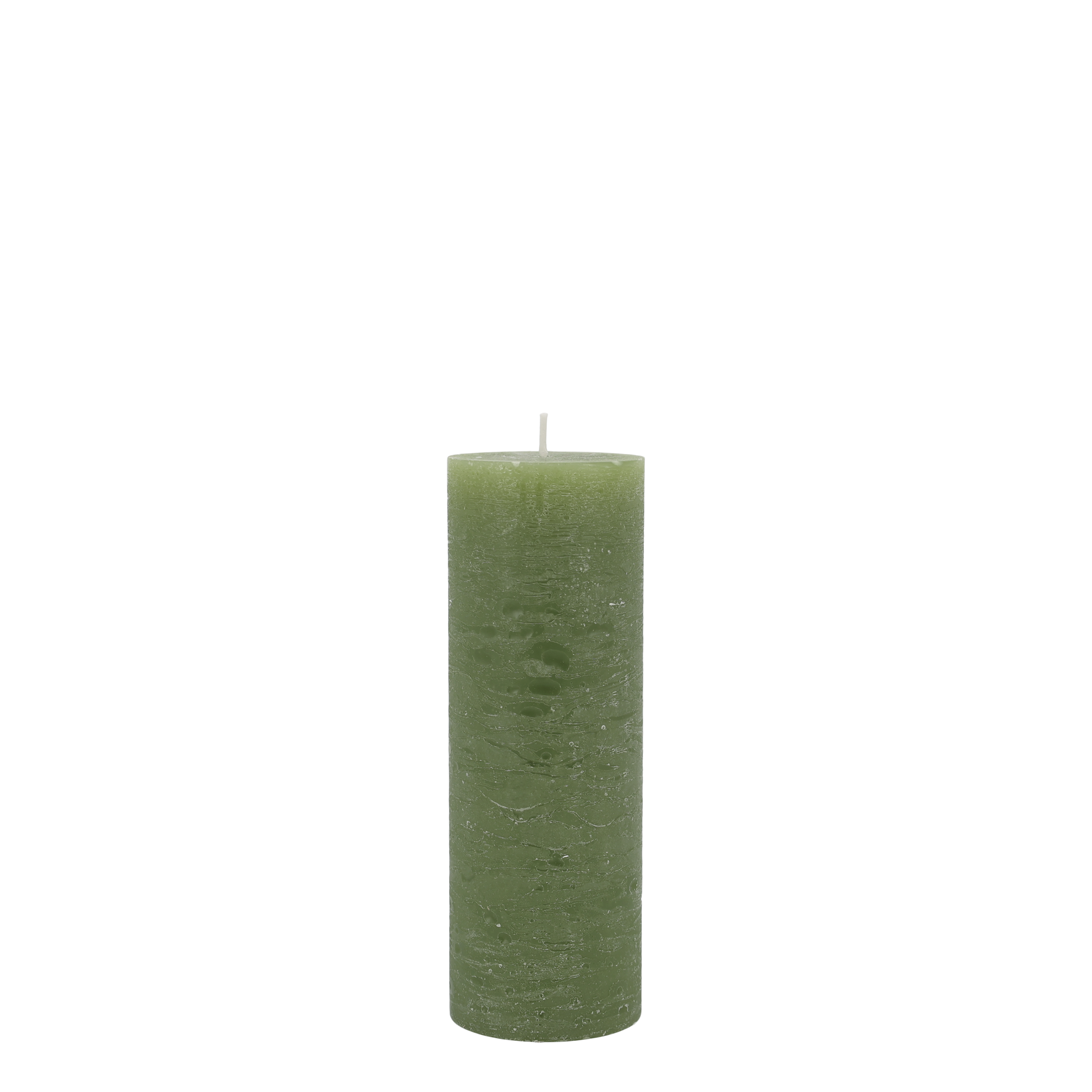 Stumpenkerze Macon in Forrest Green, 20 cm hoch