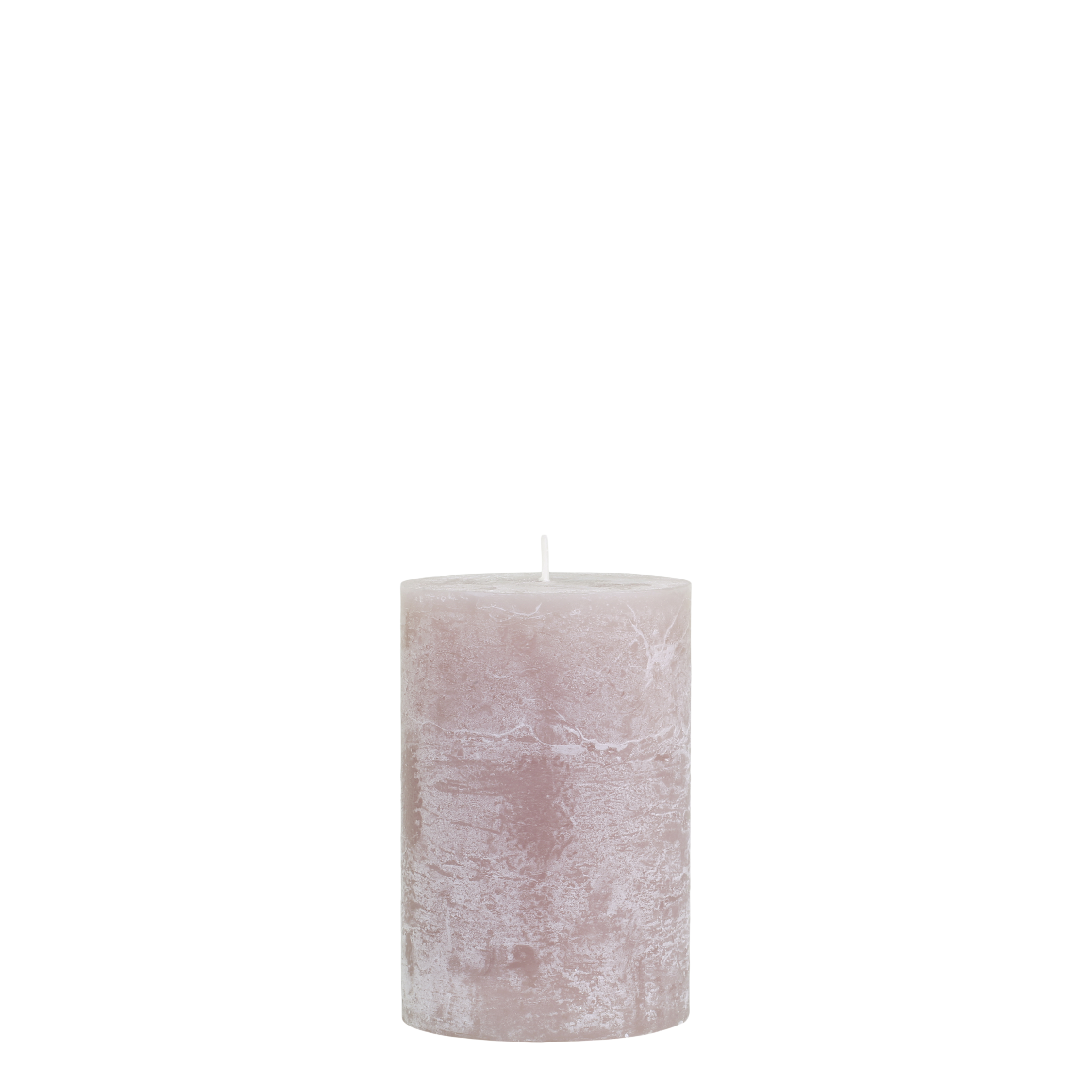 Stumpenkerze Macon in Taupe, 15 cm hoch