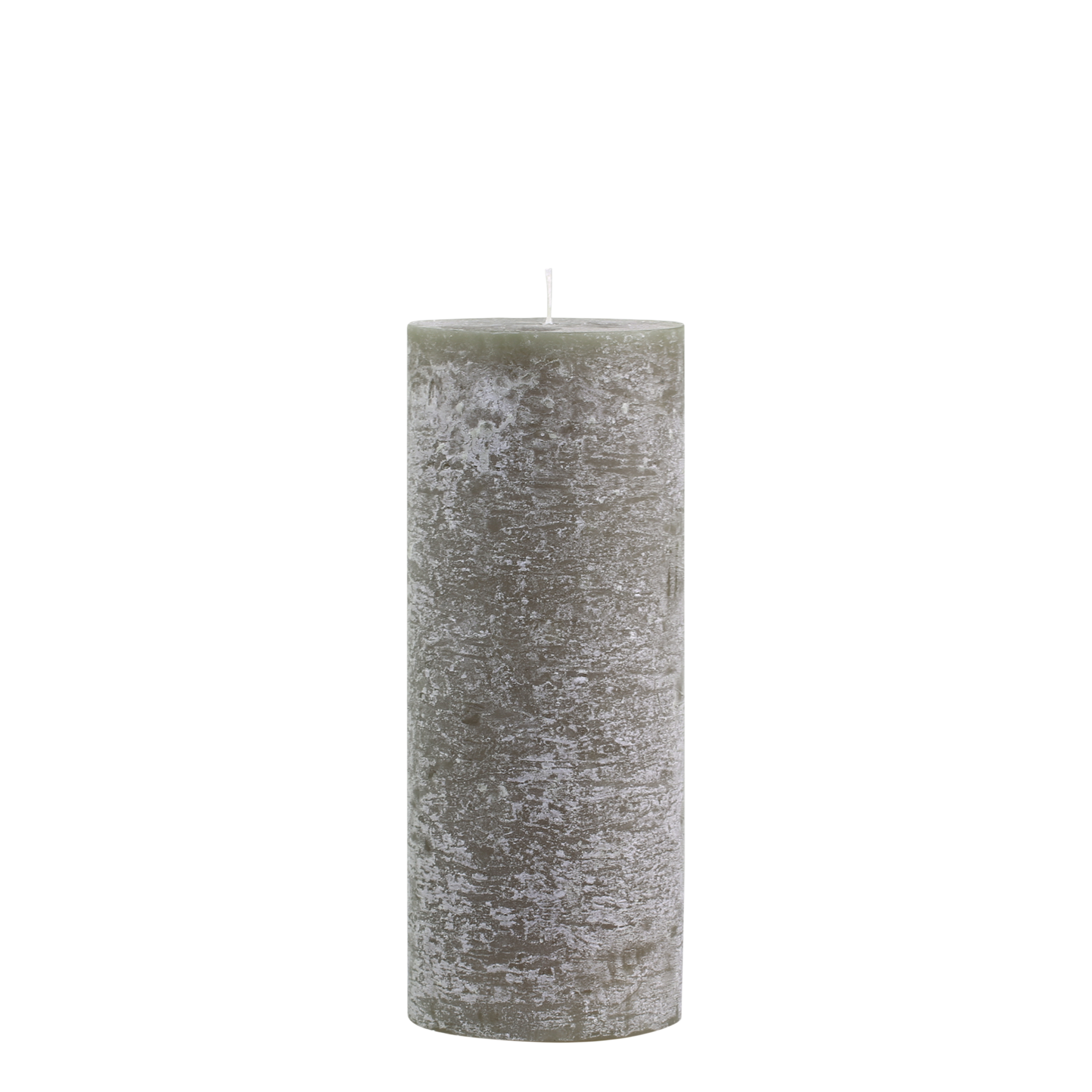 Stumpenkerze Macon oliv, 25 cm hoch, 10 cm Durchmesser