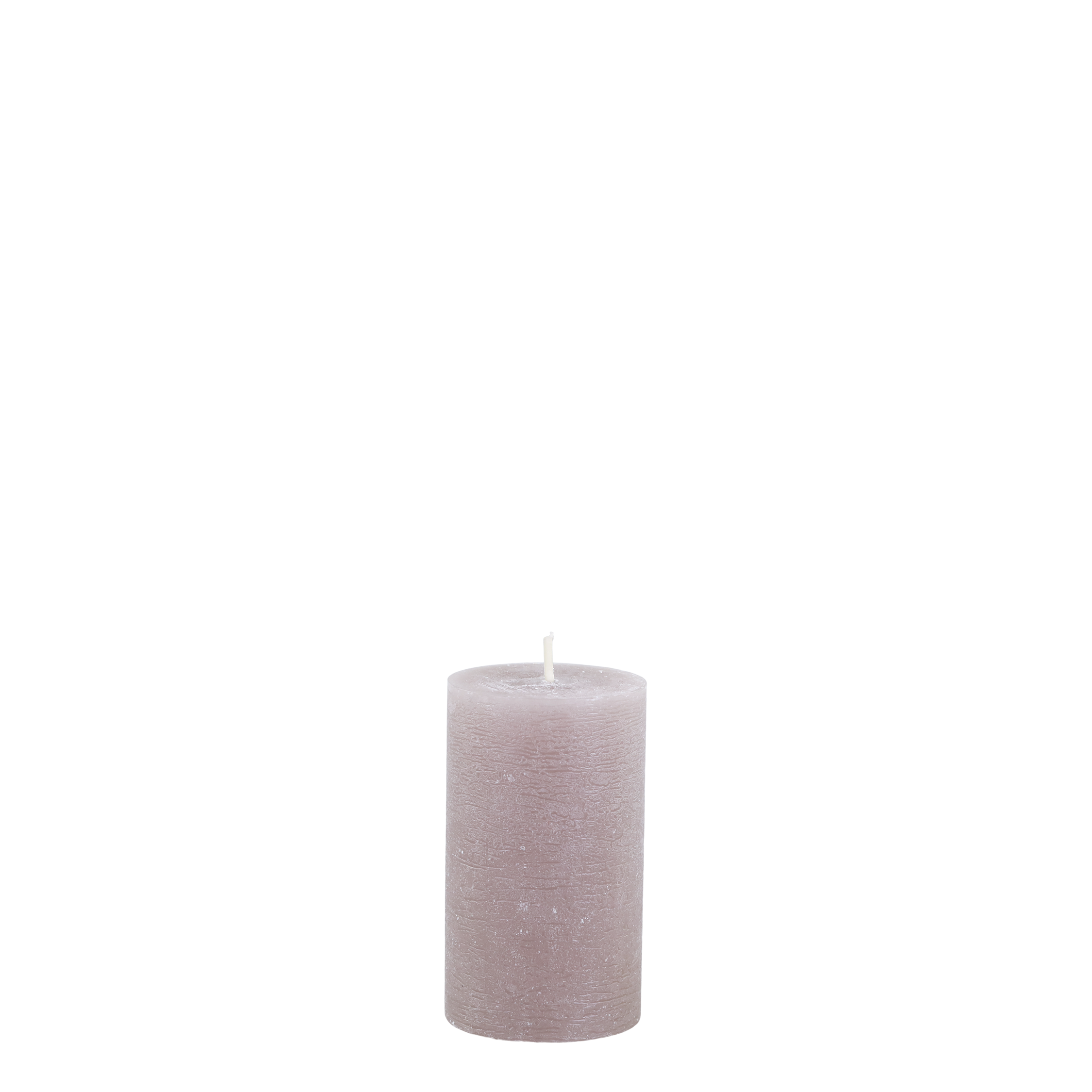 Stumpenkerze Macon in Taupe, 10 cm hoch