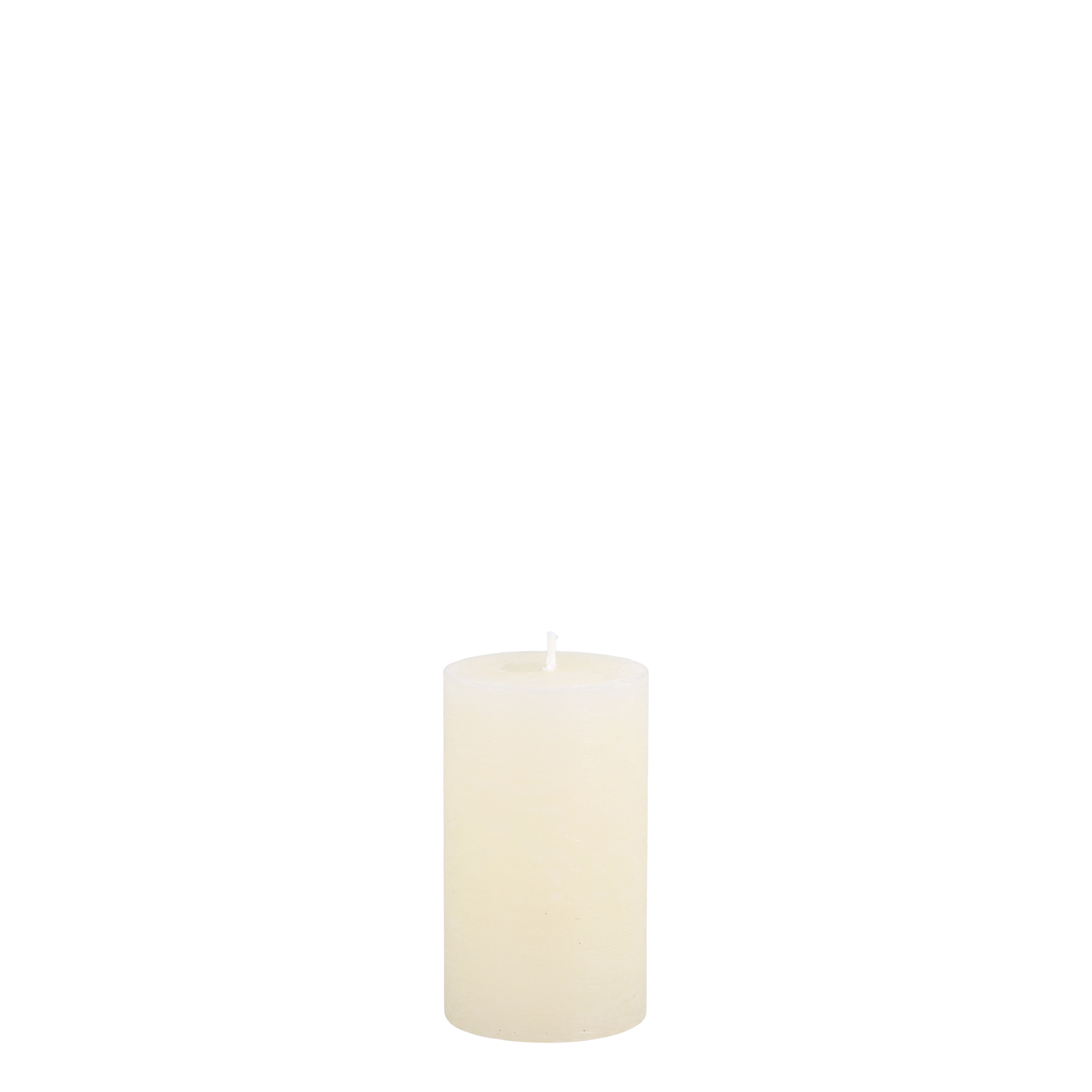 Stumpenkerze Macon in Creme, 10 cm hoch, 6 cm Durchmesser