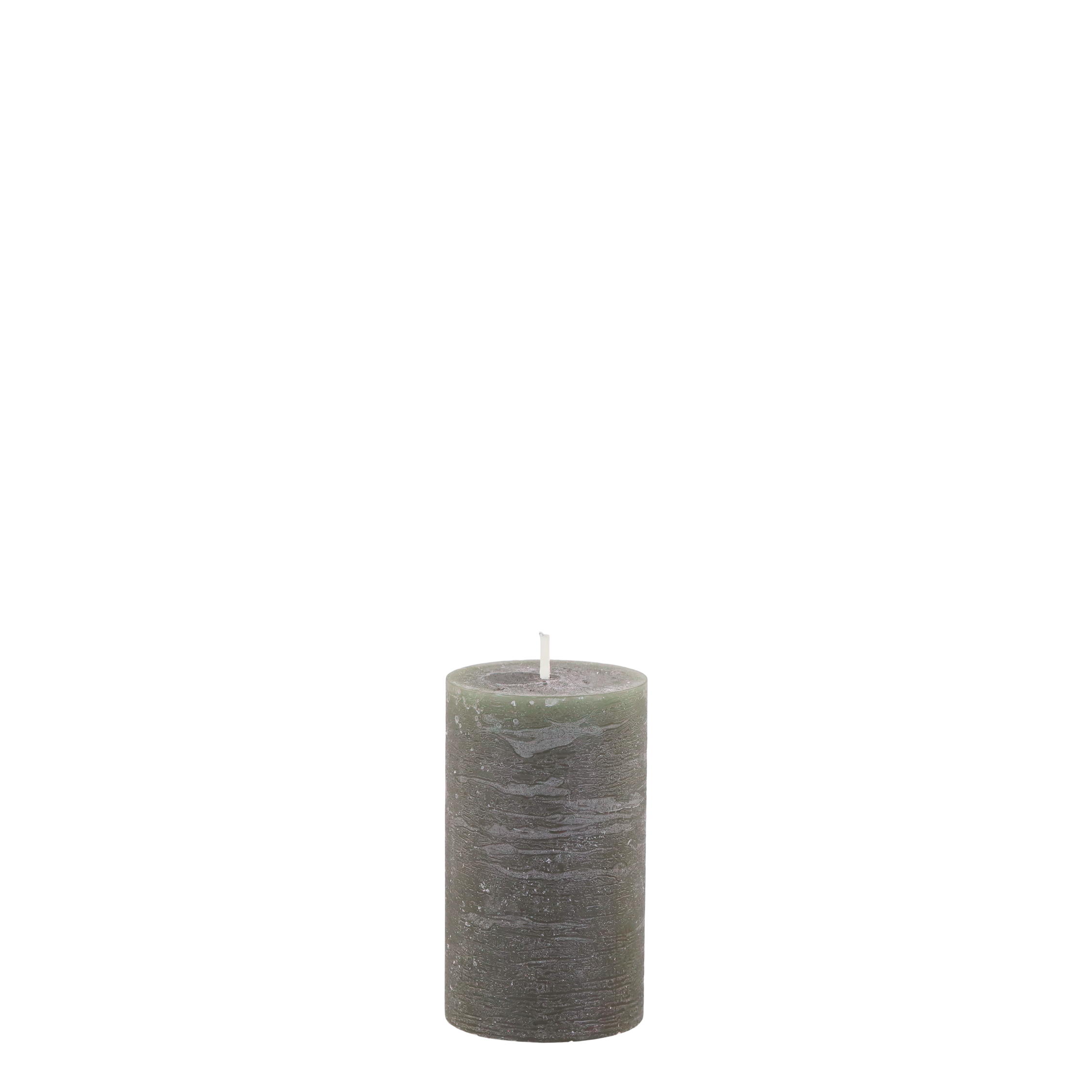 Stumpenkerze Macon oliv 10 cm hoch
