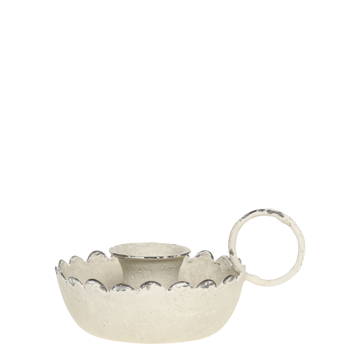 Kammerleuchter für Mini-Stabkerzen, antique creme, Eisen