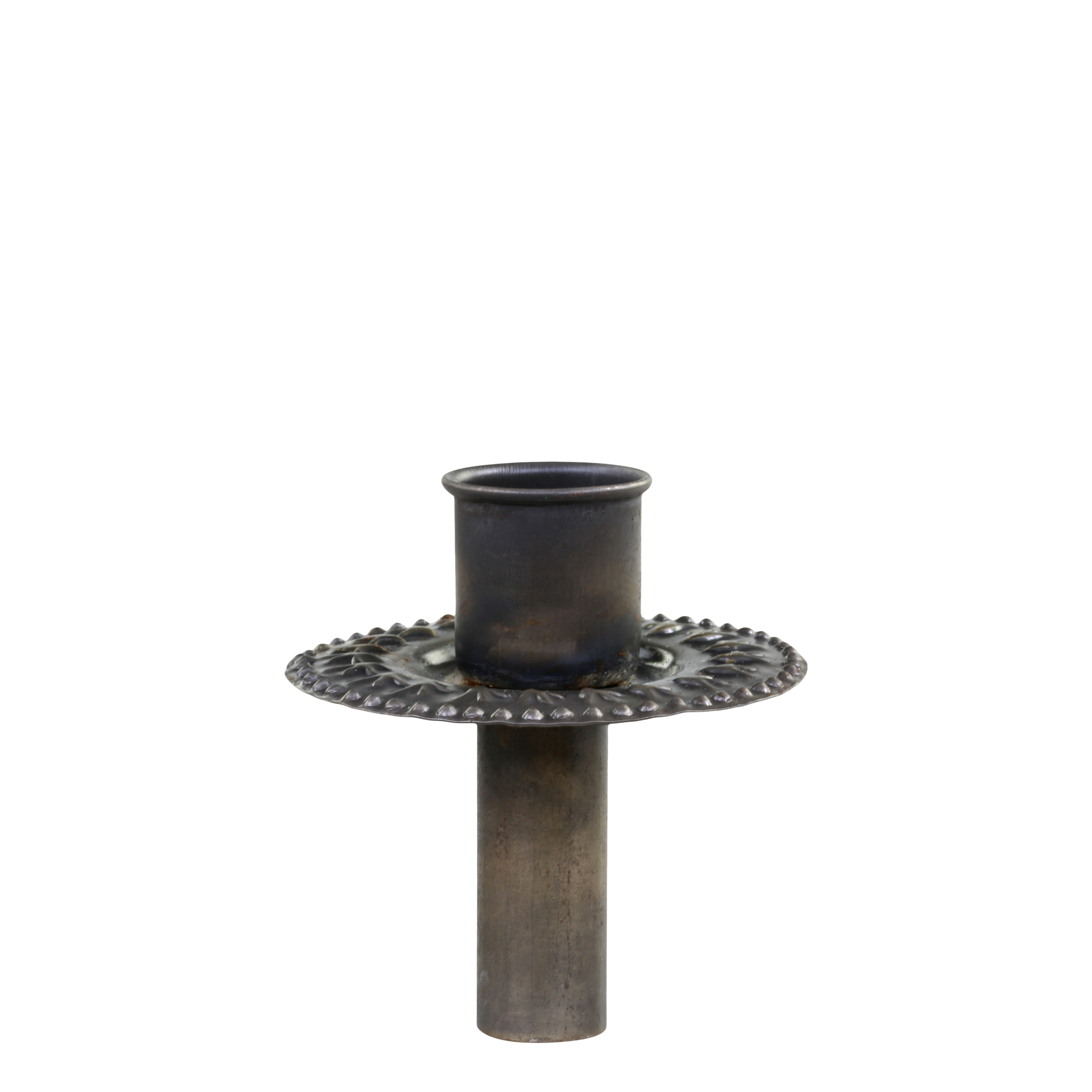 Kerzenhalter aus Eisen für Stabkerzen, messing, 6 cm