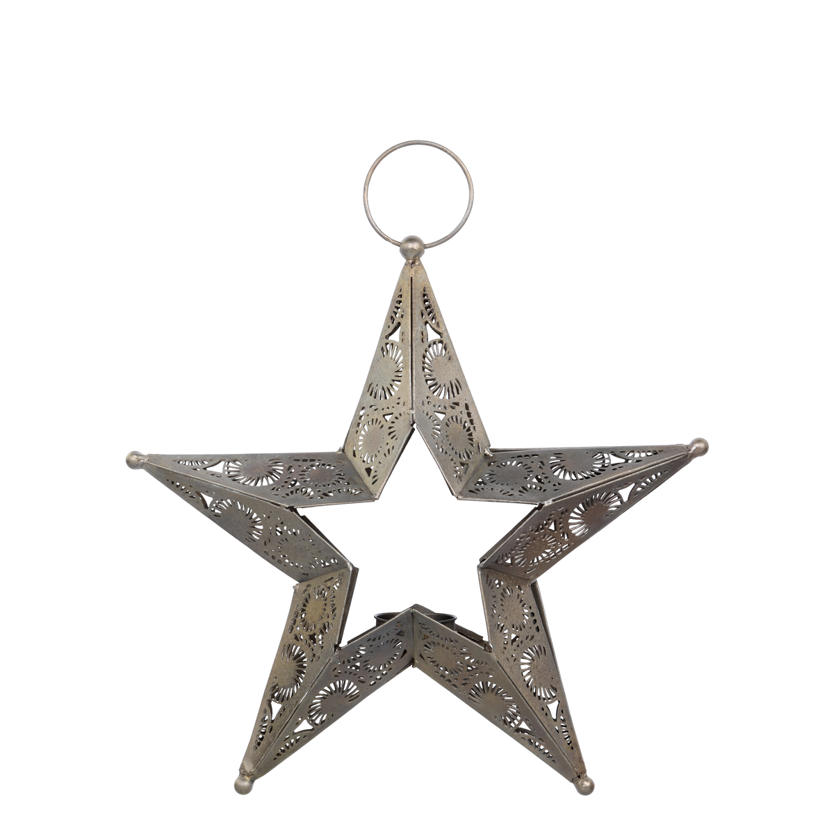 Stern für Teelichter als Dekoration, antique messing