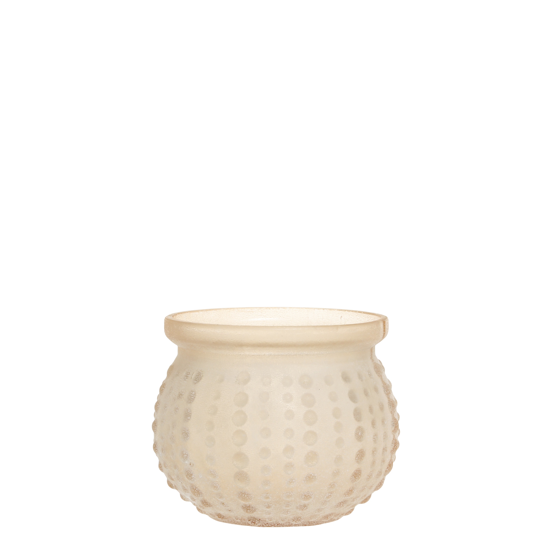 Teelichthalter Glas Antique Rosa 7 cm hoch
