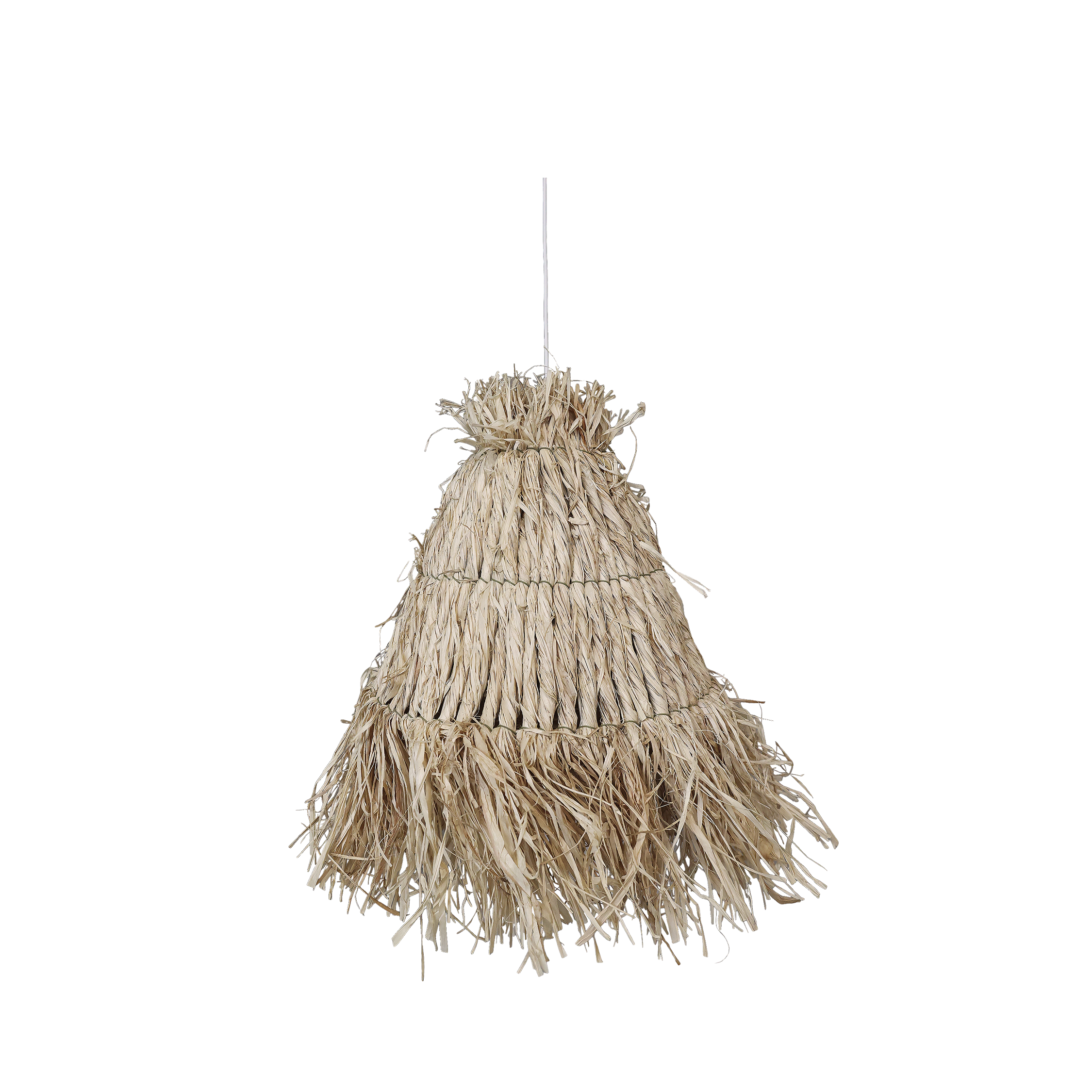 Lampenschirm aus Raffia natur 30 cm Durchmesser