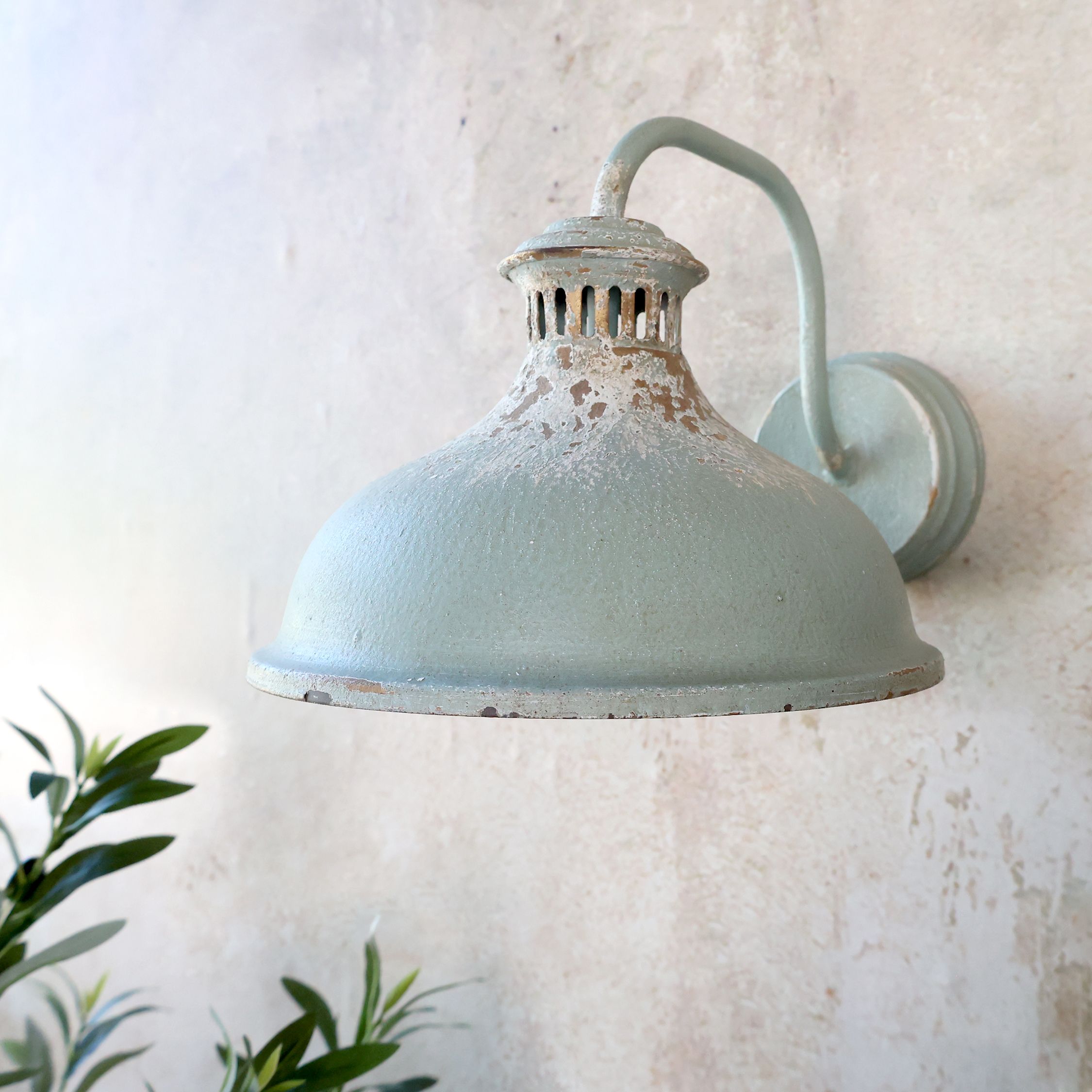Lampe für Wand aus Eisen, Antique Opal, 25 cm hoch