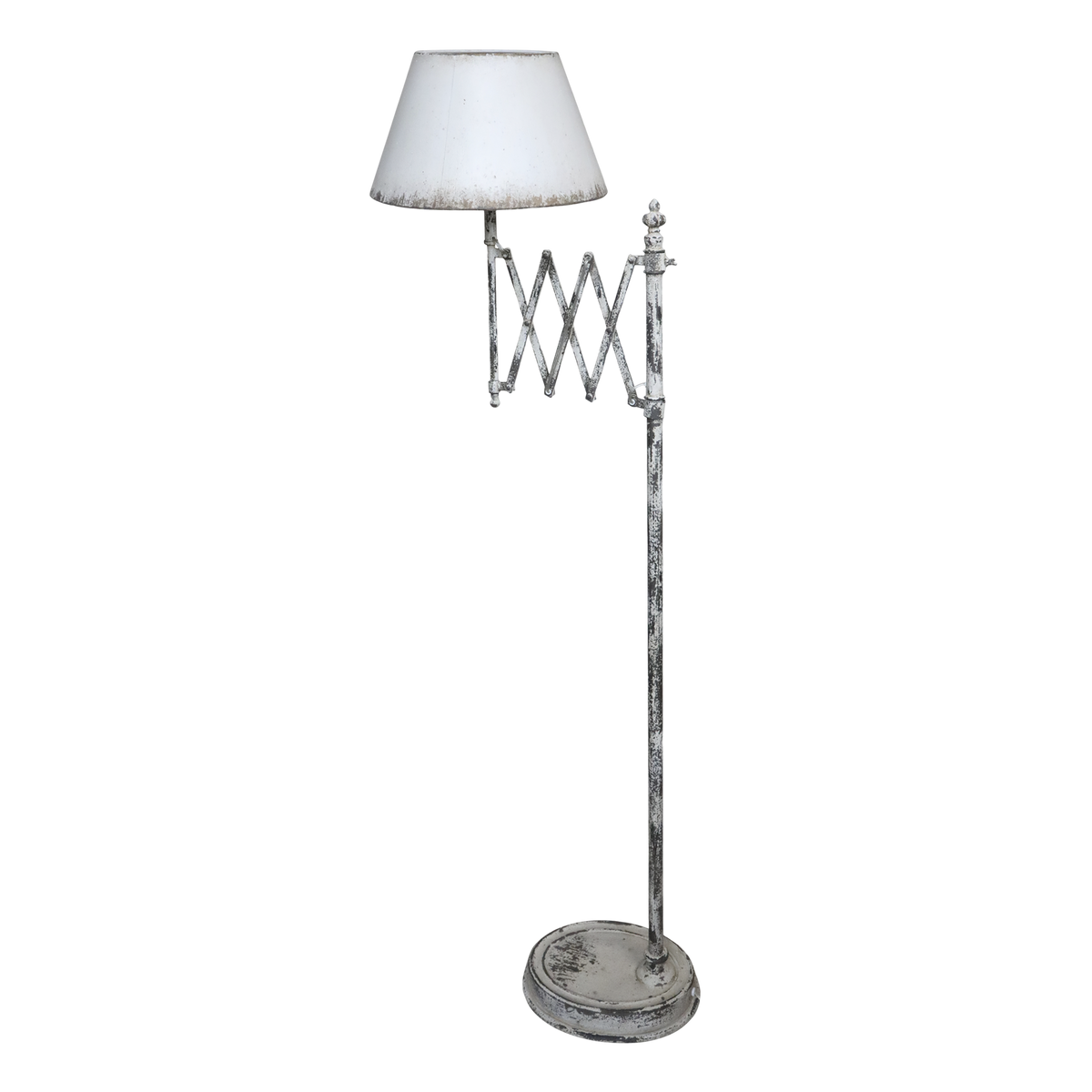 Stehlampe antique creme aus Eisen, 157 cm hoch