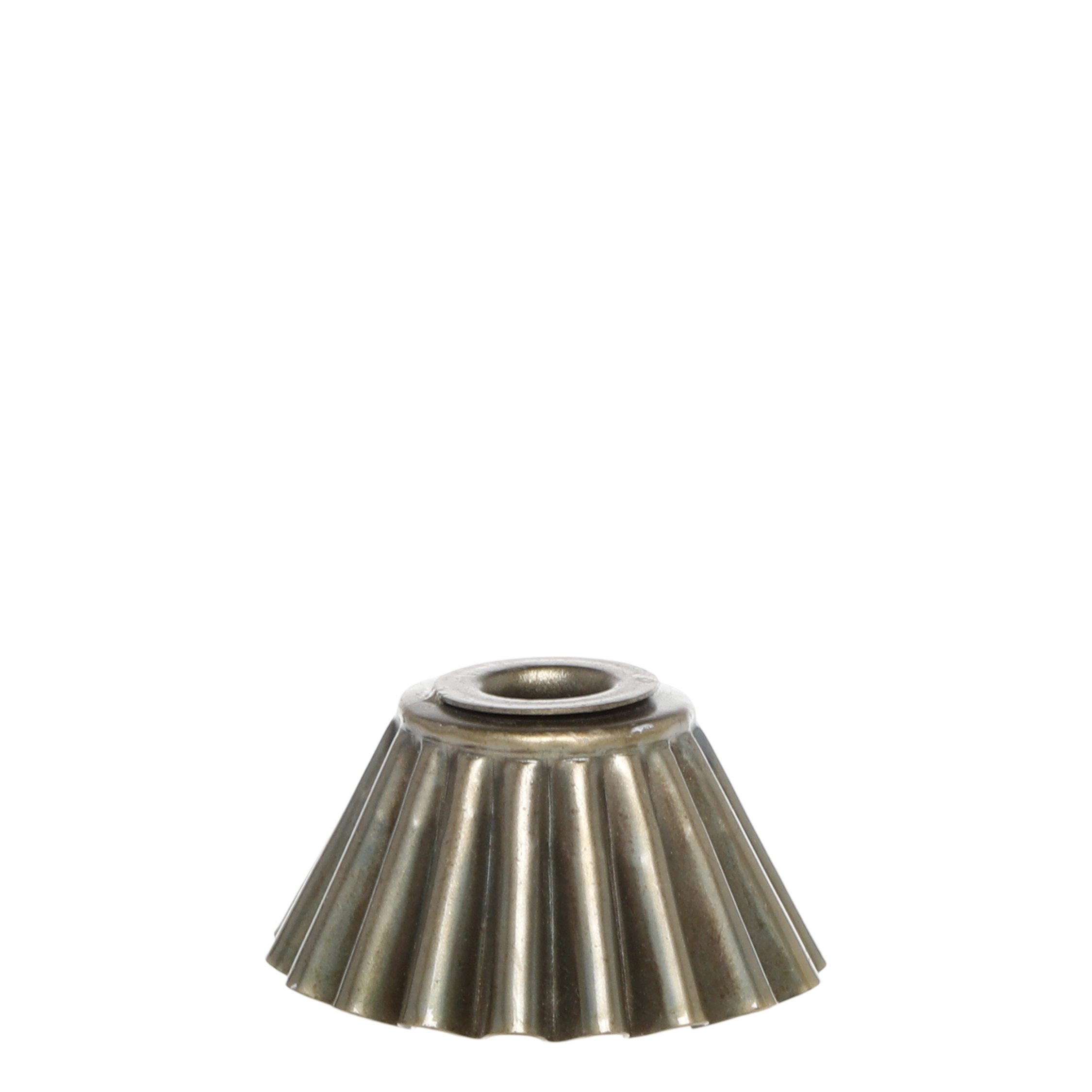 Kerzenständer für Stumpenkerzen, antik messing, Höhe 4 cm