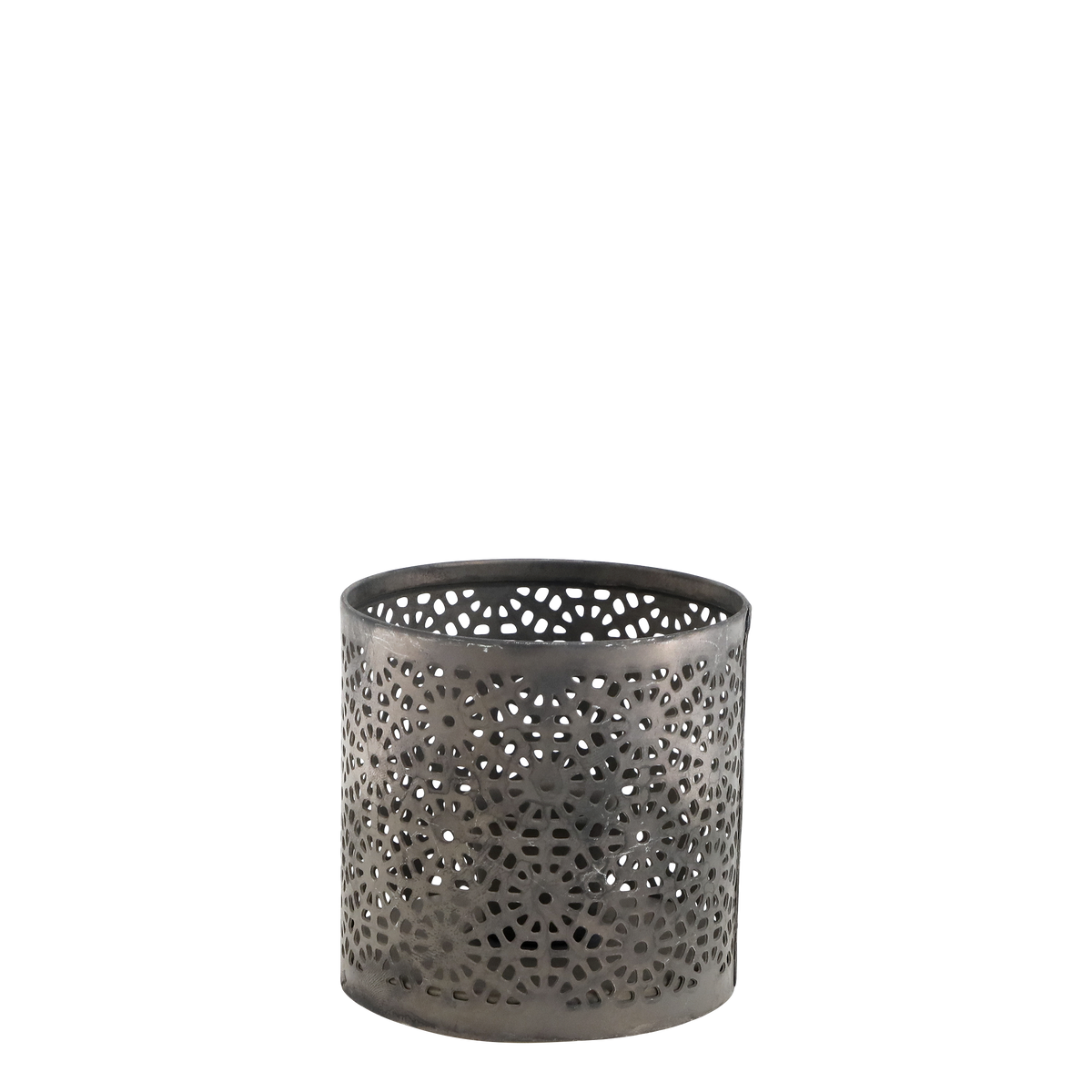 Kerzenständer silber antik – Eisen, Höhe 6,5 cm