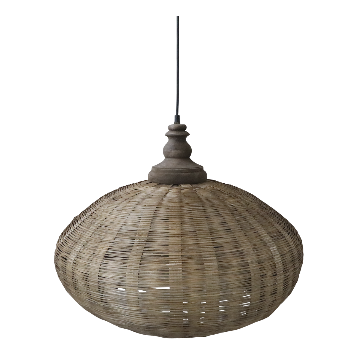 Lampe aus Rattangeflecht mit E27-Fassung, natur