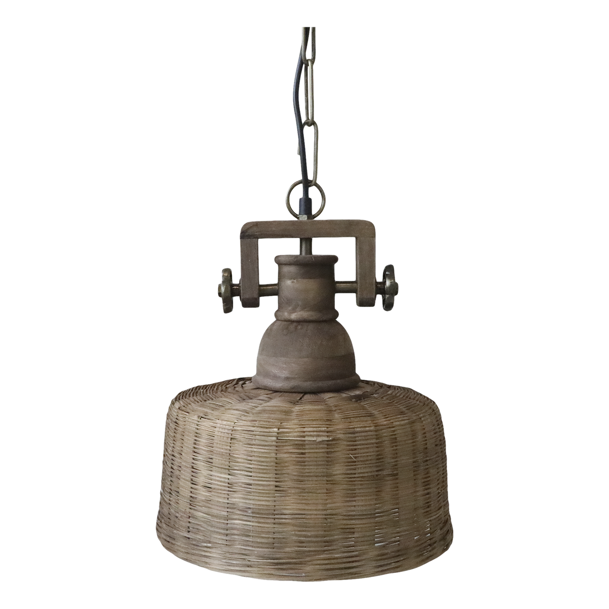 Lampe aus Rattangeflecht mit E27-Fassung, natur