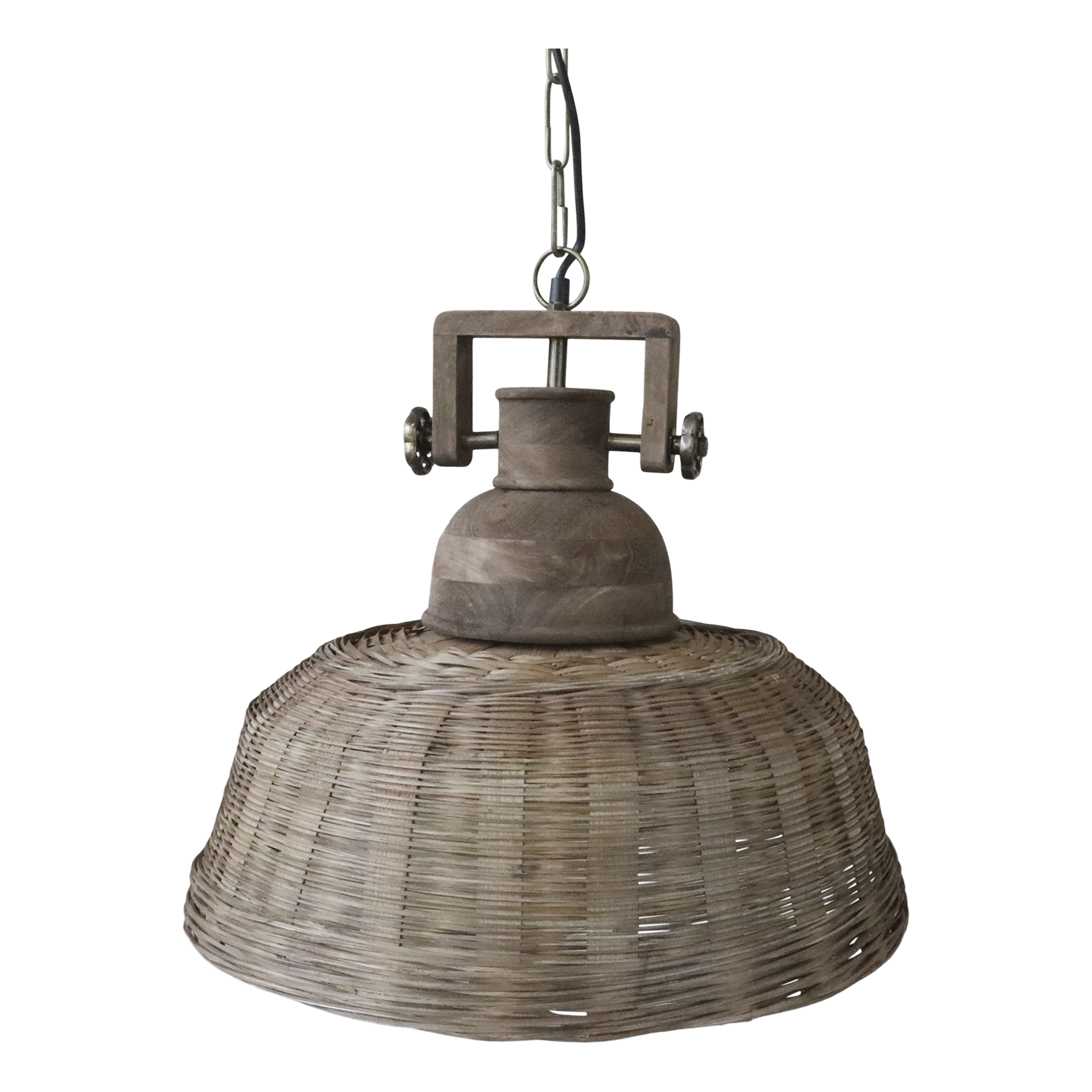 Lampe aus Rattangeflecht, natur, 50 cm Durchmesser