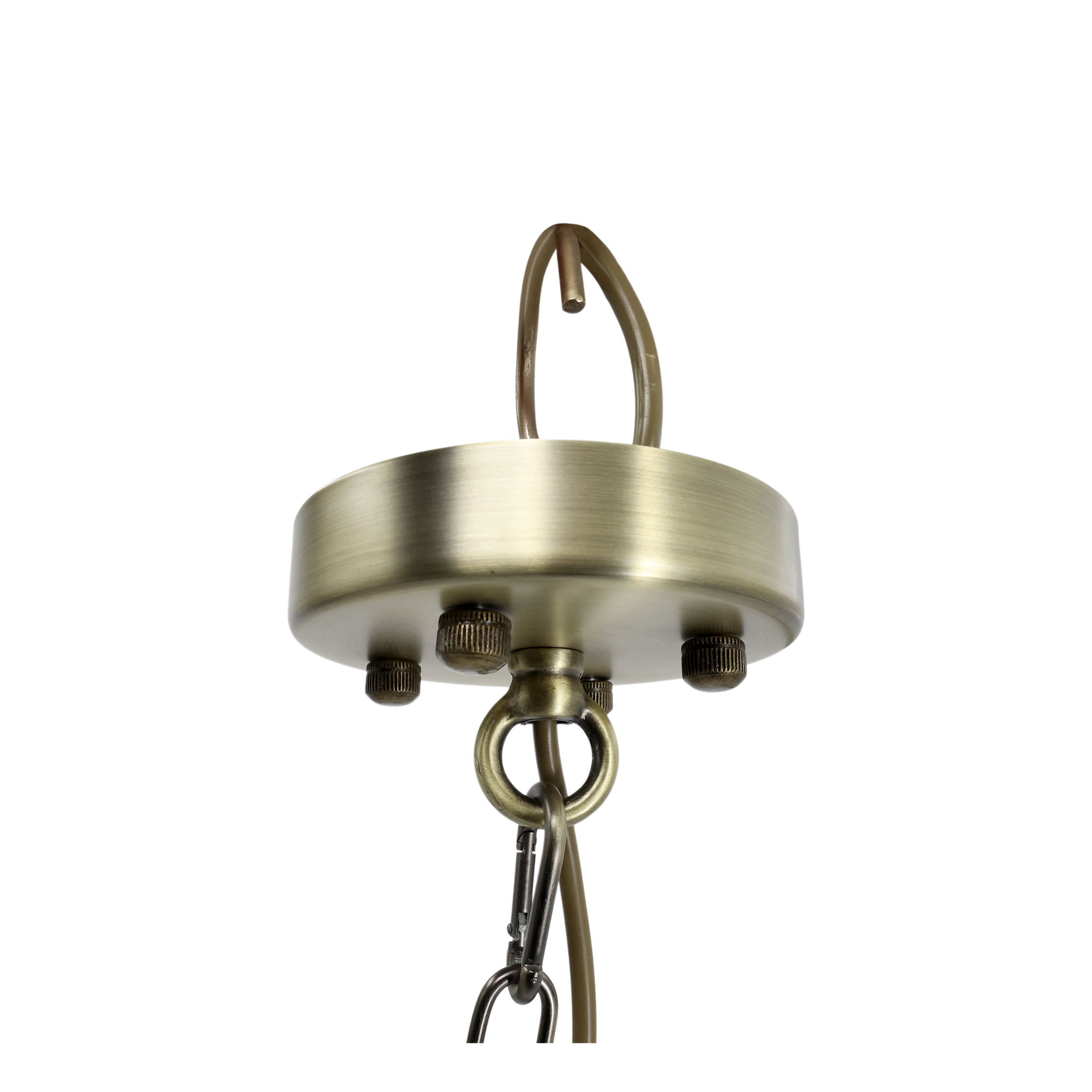 Kronleuchter Versailles, Glasprismen, antik Messing, 70 cm