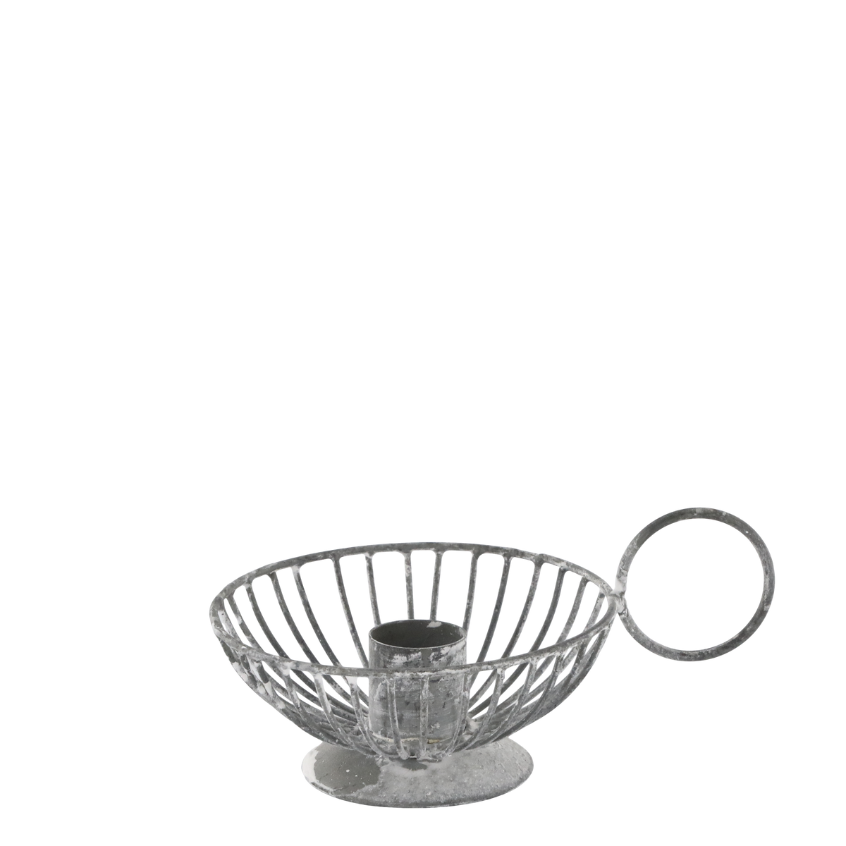 Kammerleuchter aus Eisen in Antique Zink