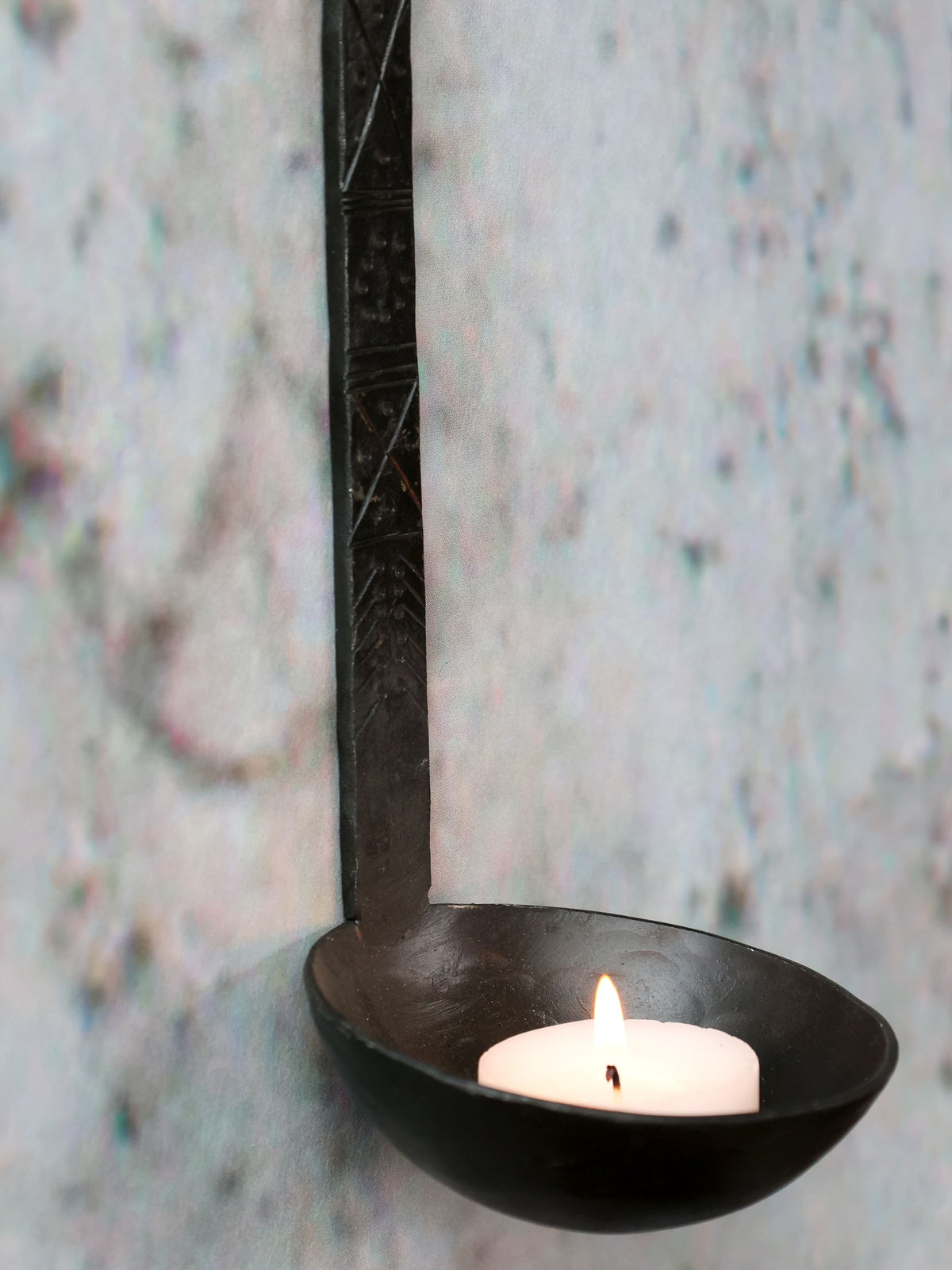 Kerzenständer zum Aufhängen, Eisen, Antique Schwarz, 24 cm