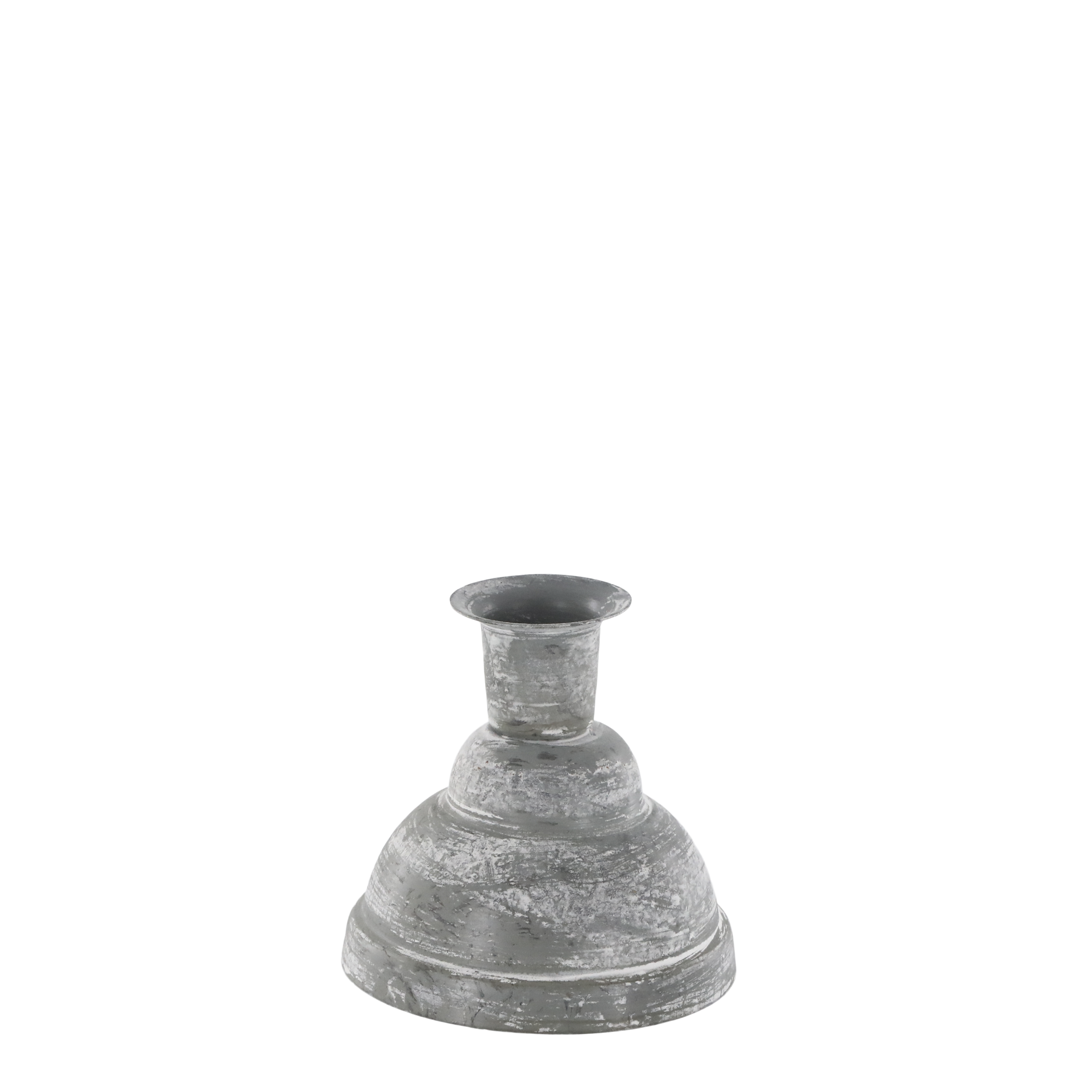 Kerzenständer aus Eisen in Antique Zink, 7,5 cm hoch