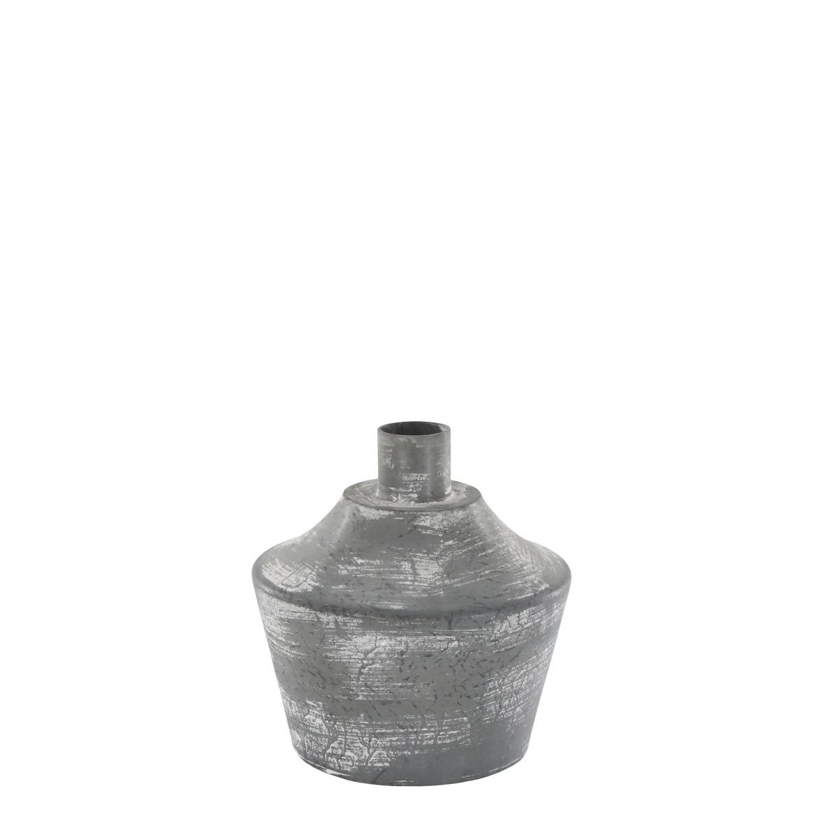 Kerzenständer aus Eisen, antik Zink, 12 cm hoch